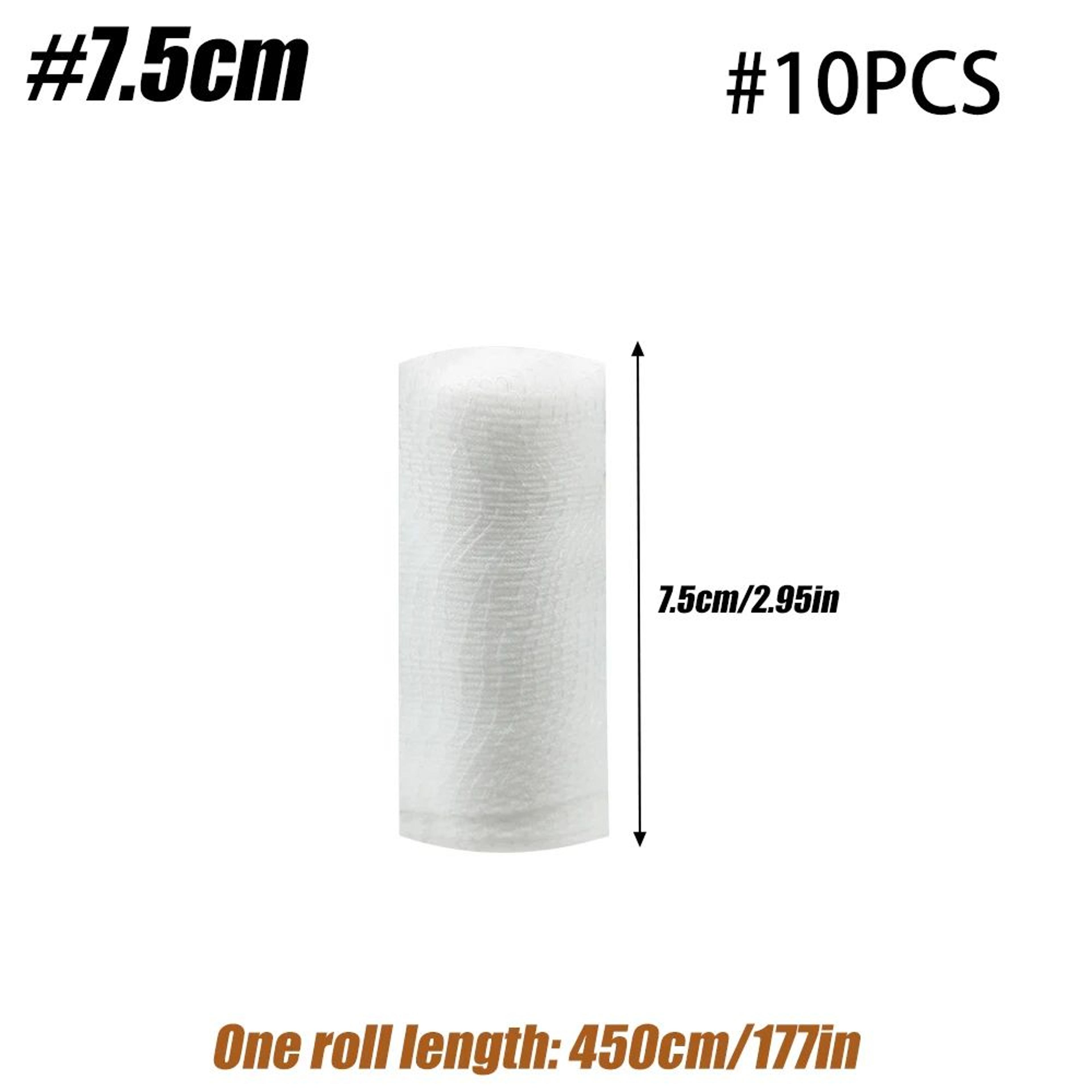 10 Rolls Gauze Bandage Roll With Tape For First Aid Wound Care Breathable Medical Wrap 7