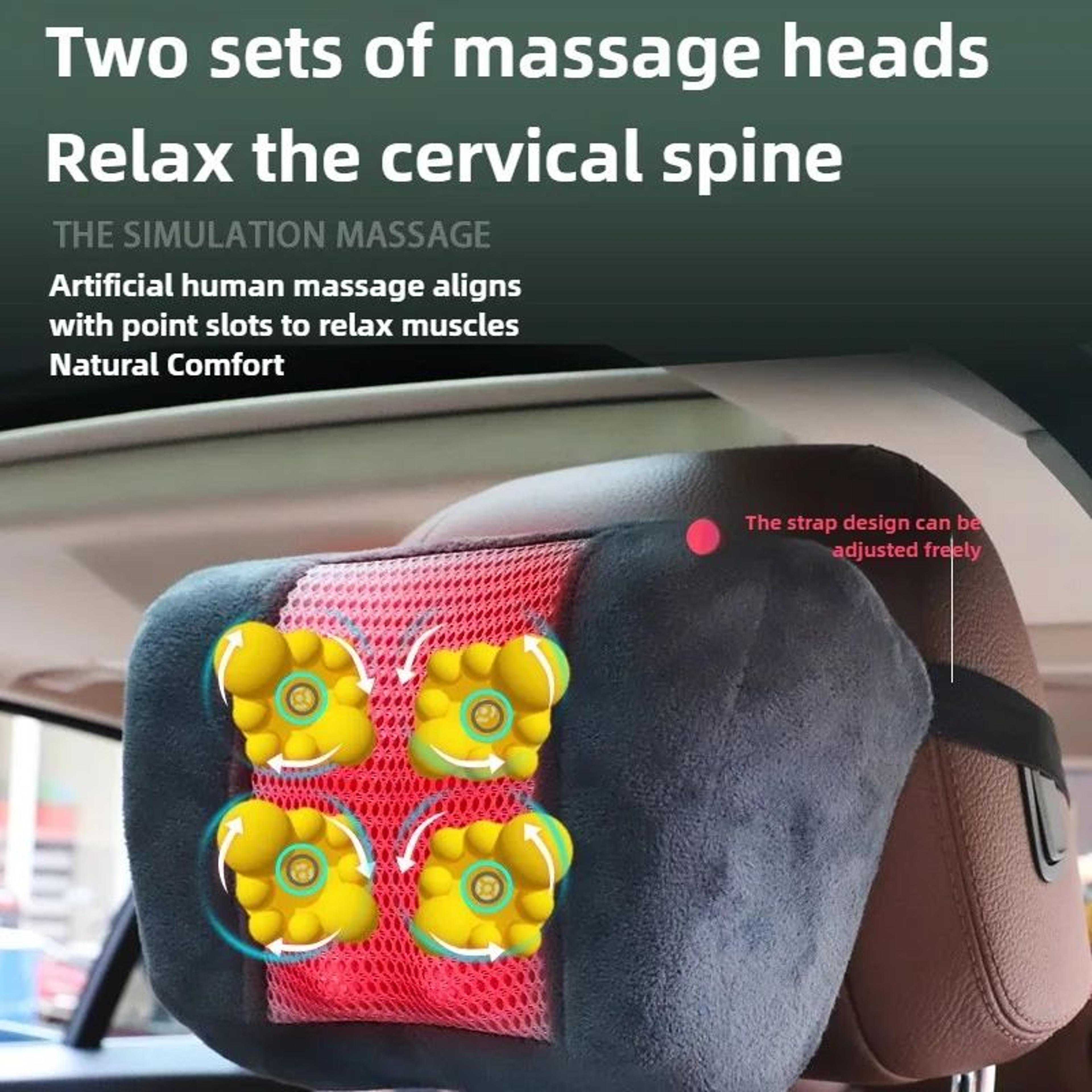 Car Massage Seat Cushion With Heat And Vibration Lumbar Support For Home Office And Car 3