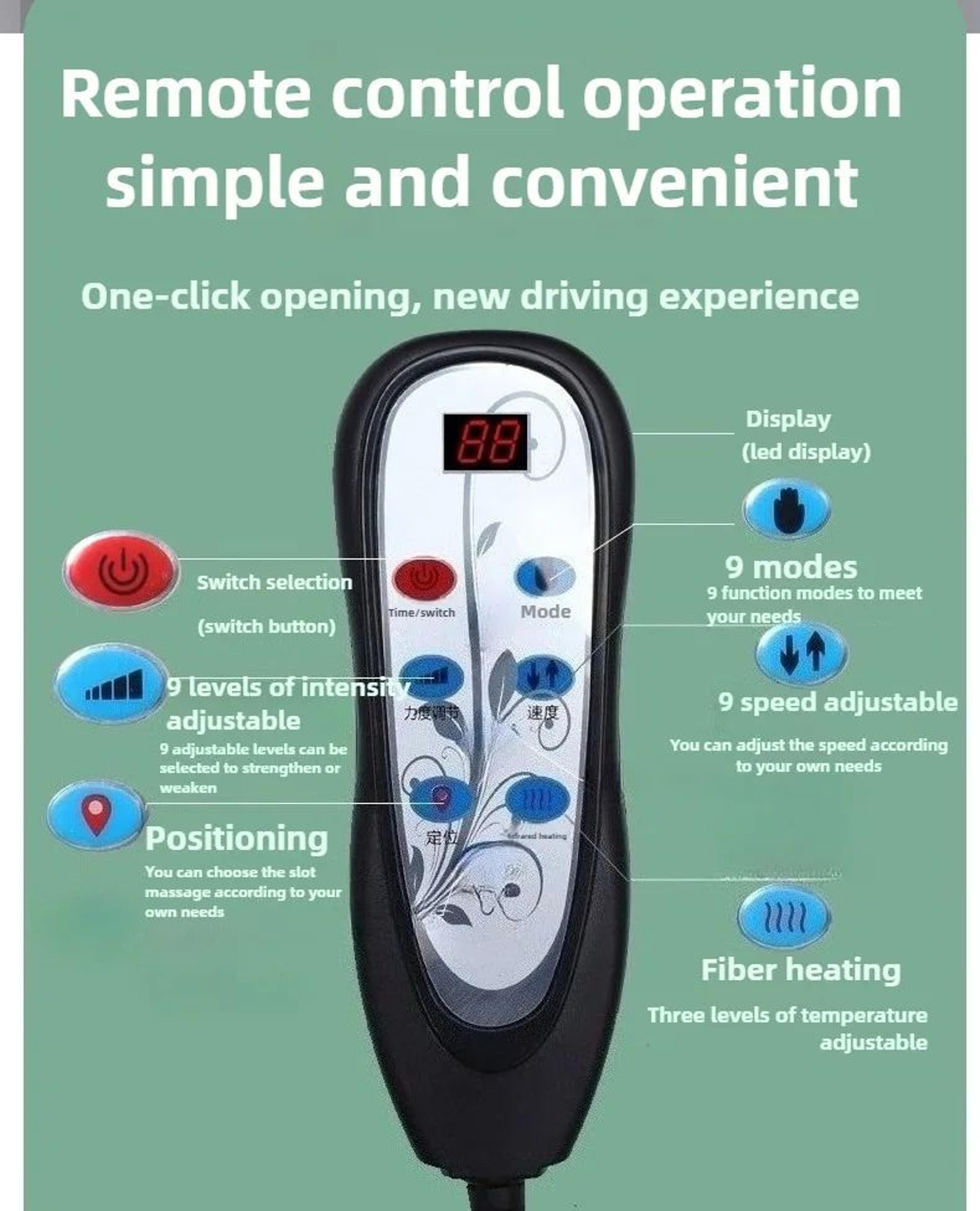 Car Massage Seat Cushion With Heat And Vibration Lumbar Support For Home Office And Car 5