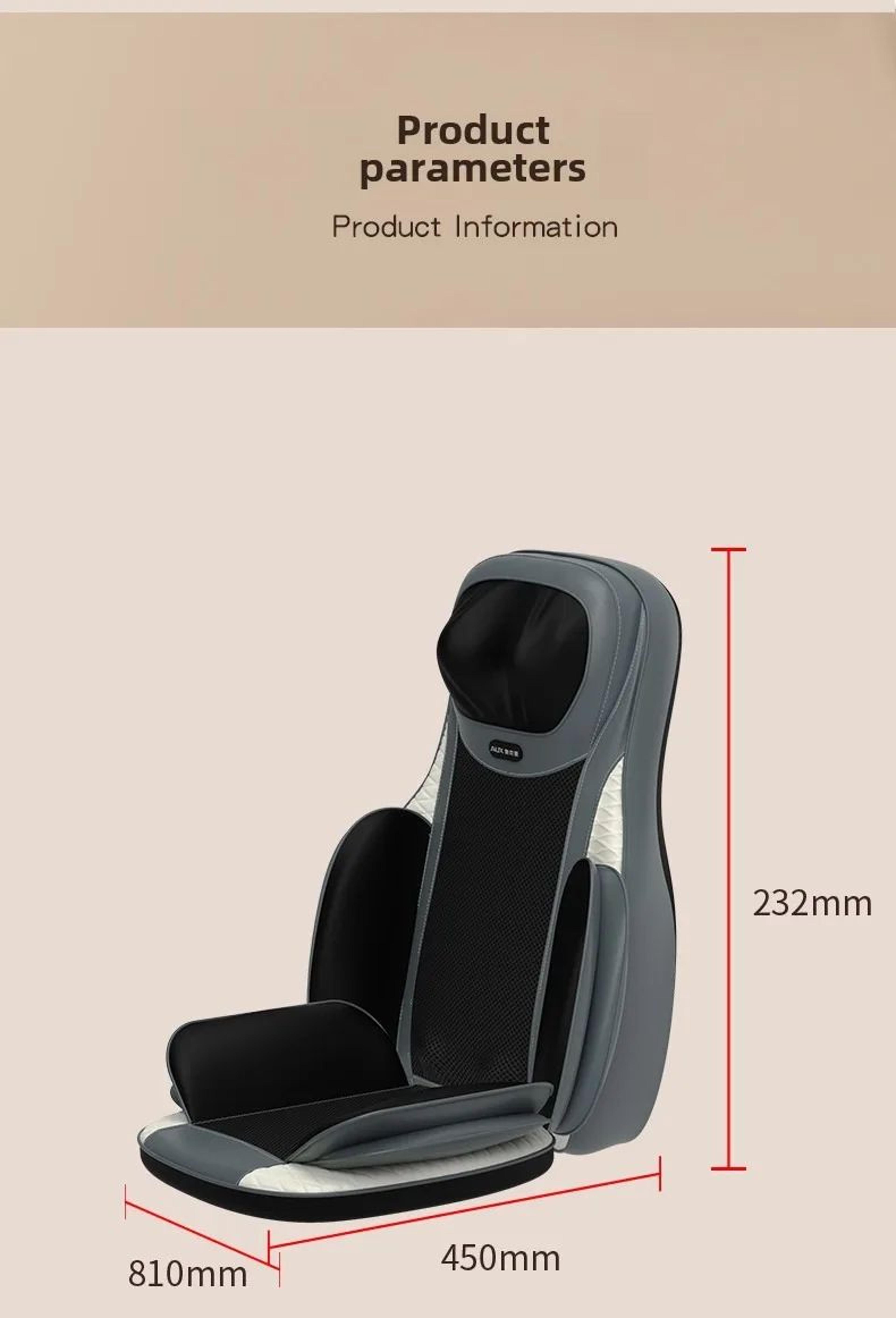 AirComfort Shiatsu Neck And Back Massager With Heat 3D Massage Chair Pad Full Body Airbag Seat Cush 5