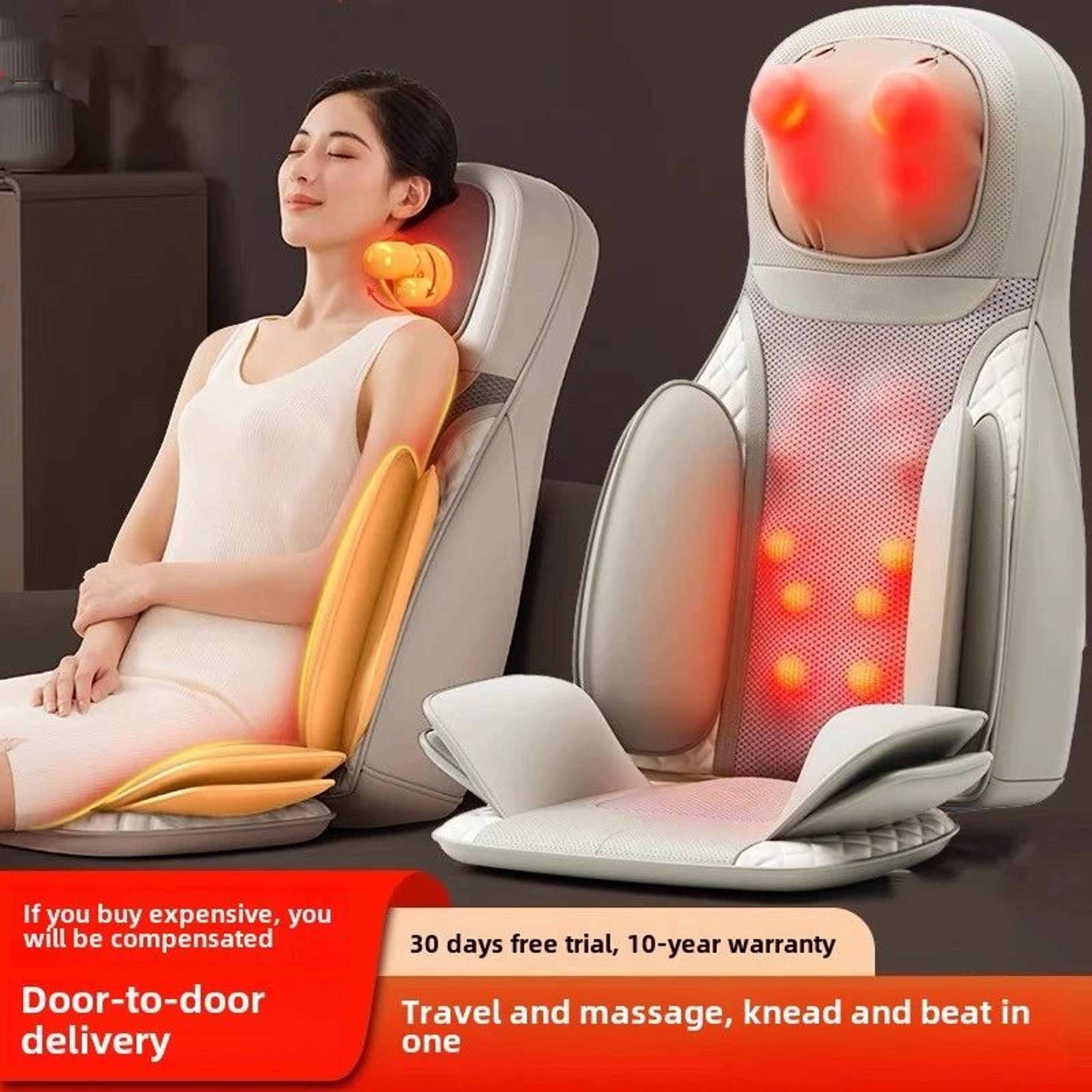 AirComfort Shiatsu Neck And Back Massager With Heat 3D Massage Chair Pad Full Body Airbag Seat Cush 7