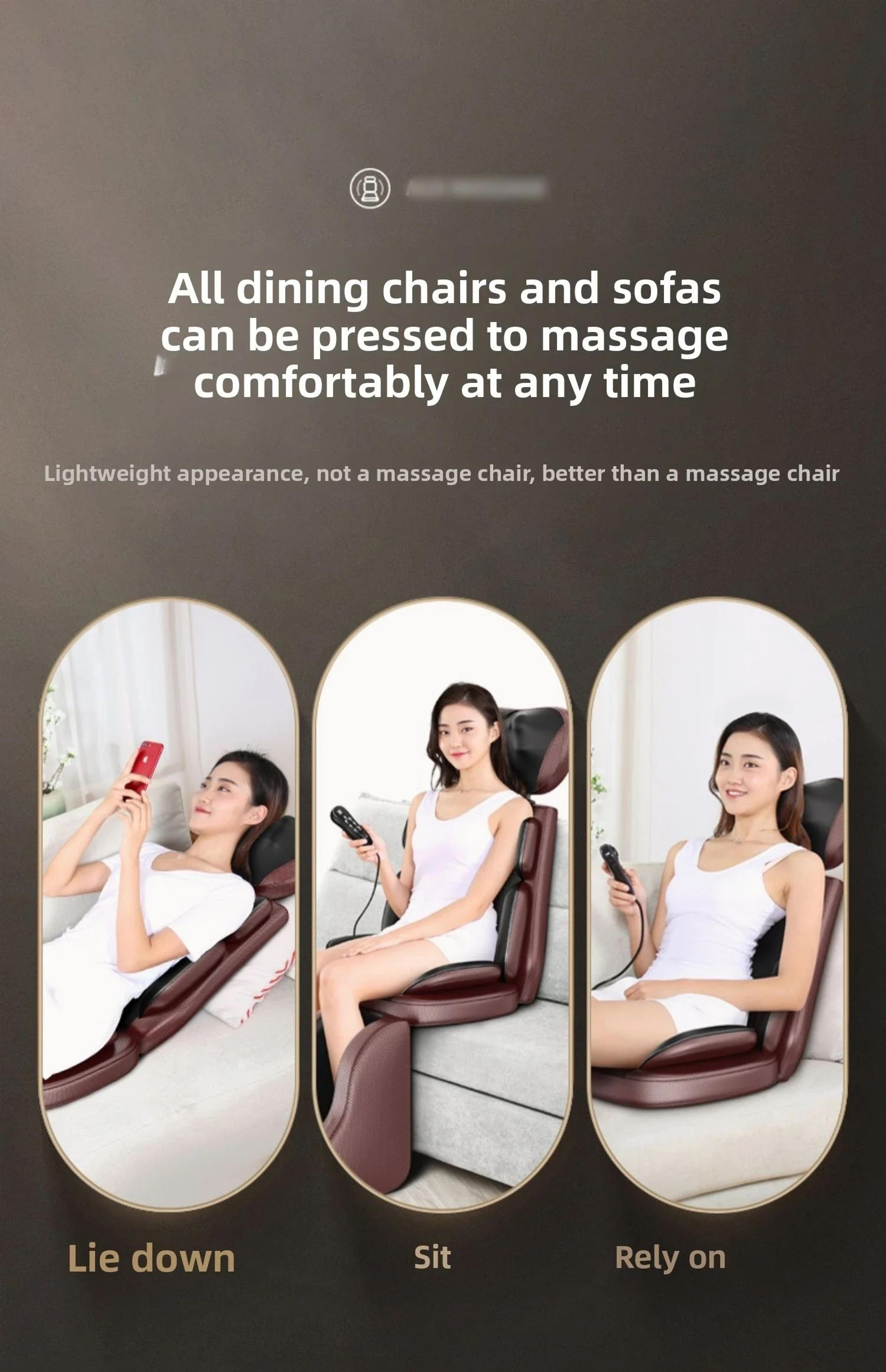 ComfortRelief Shiatsu Neck And Back Massager With Heat Adjustable Massage Chair Pad For Full Body R 4