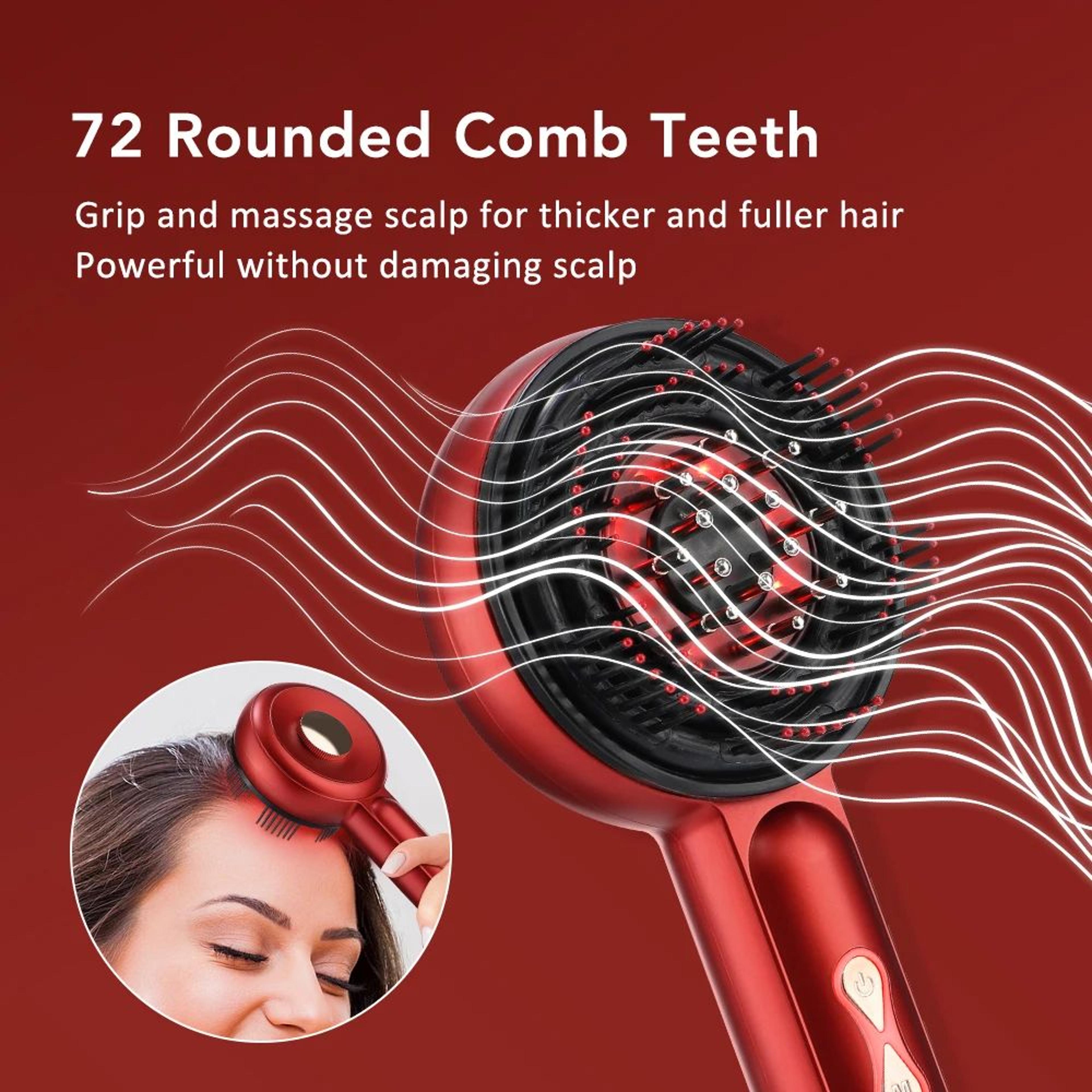 RadiGlow Hair Growth Comb LED Scalp Massager With Oil Applicator 3