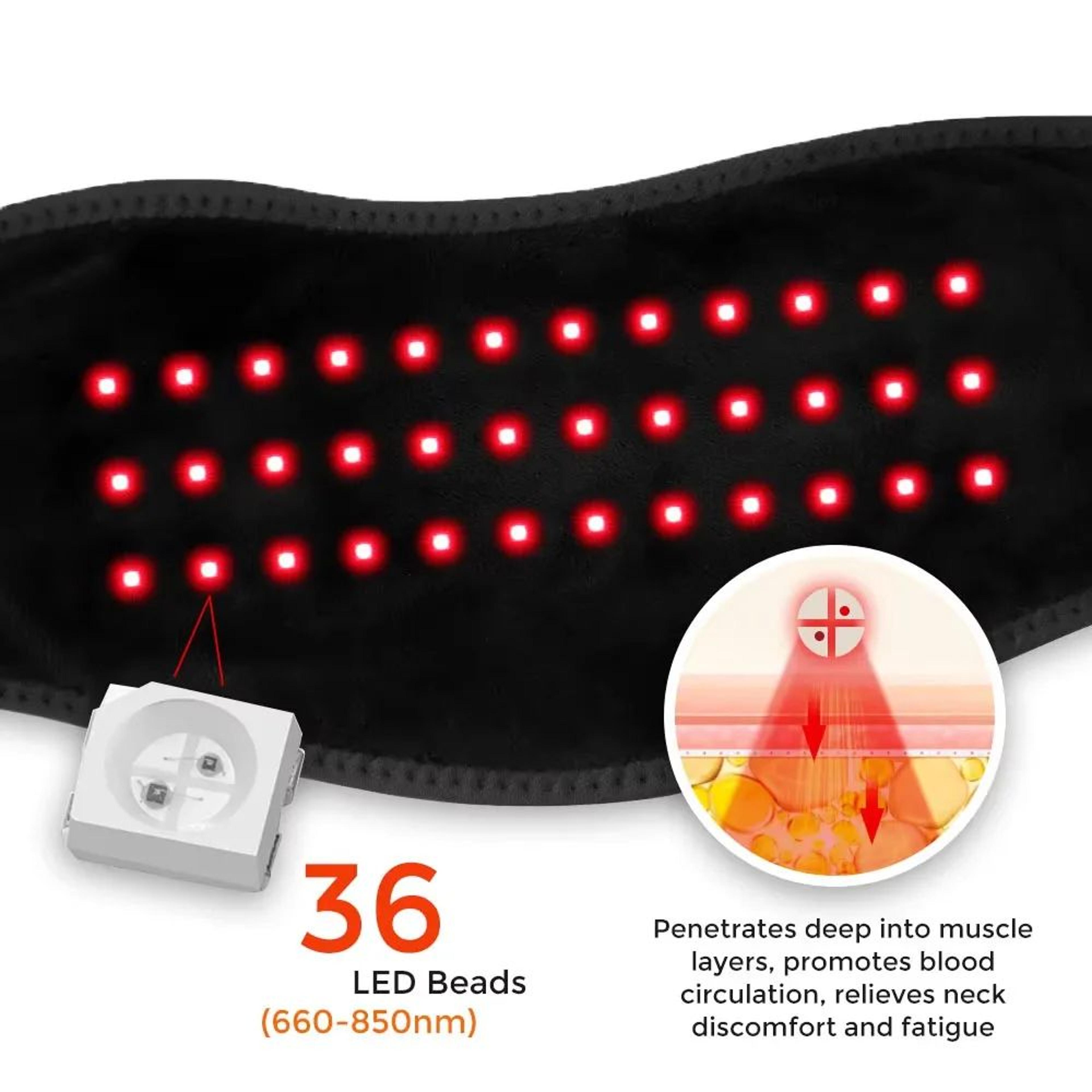 LumiRelief Cordless Neck Massager With Heat Vibration And Red Light Therapy 2