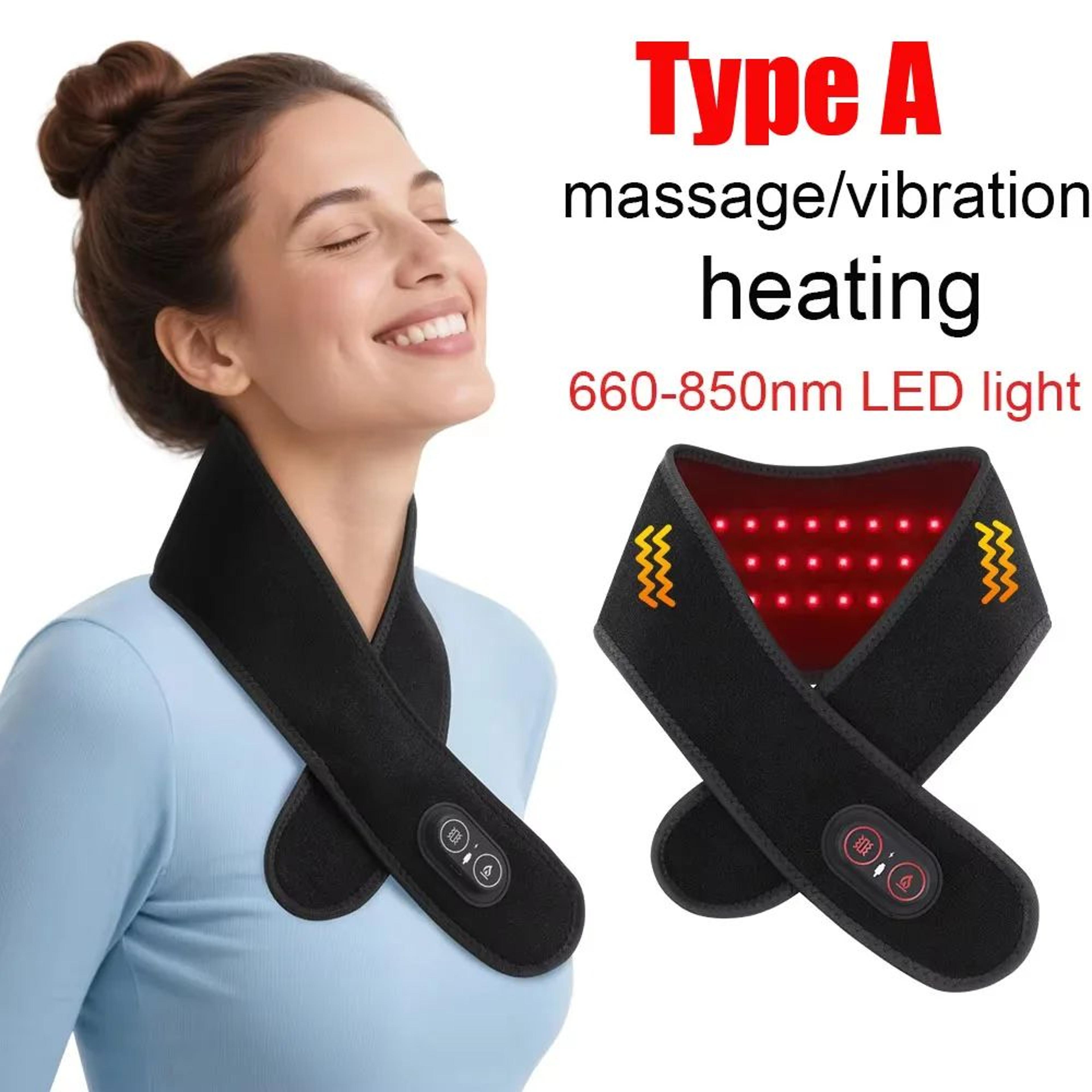LumiRelief Cordless Neck Massager With Heat Vibration And Red Light Therapy 6