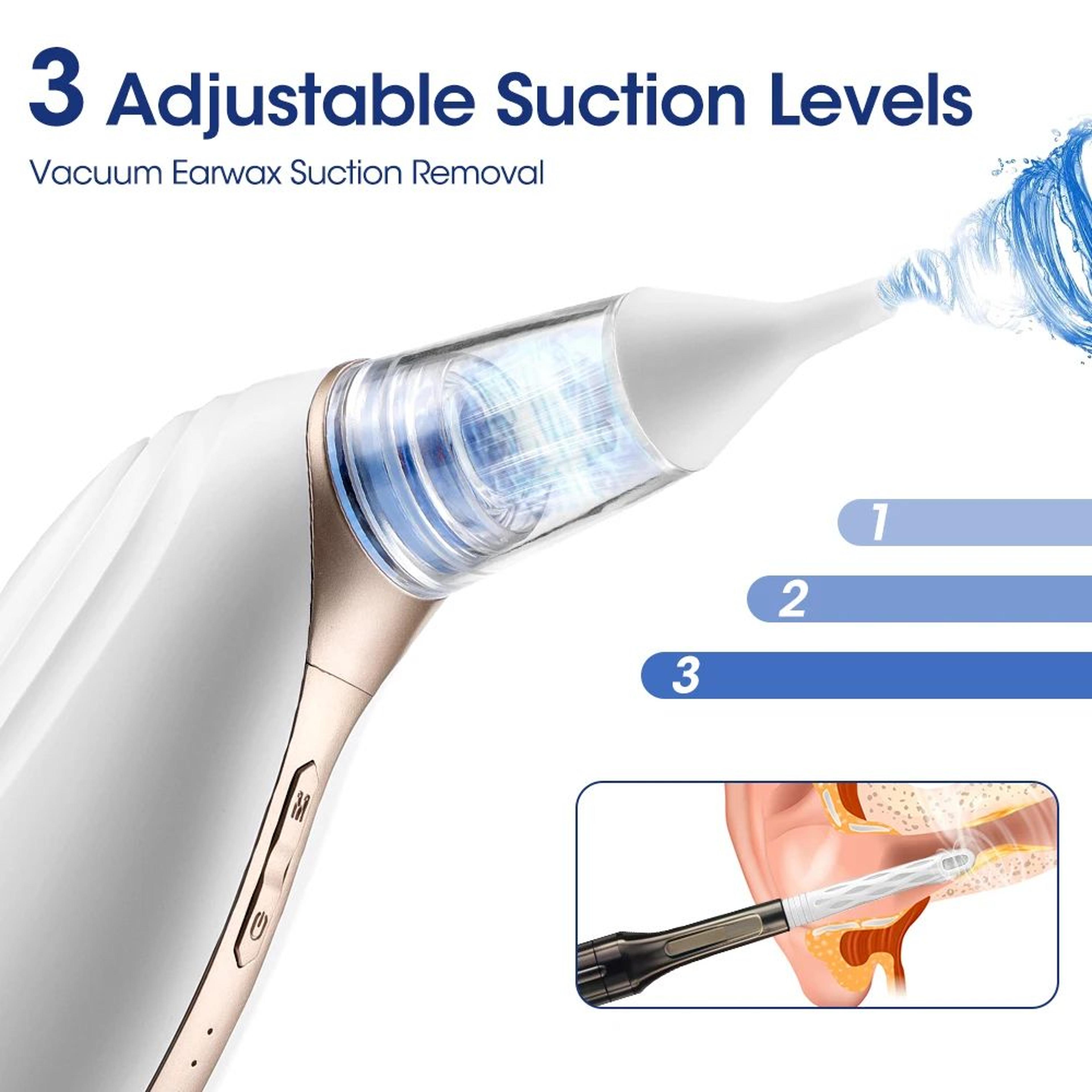 GentleGlow Electric Baby Nasal Aspirator And Ear Wax Removal Kit With 3Speed Suction Rechargeable C 2