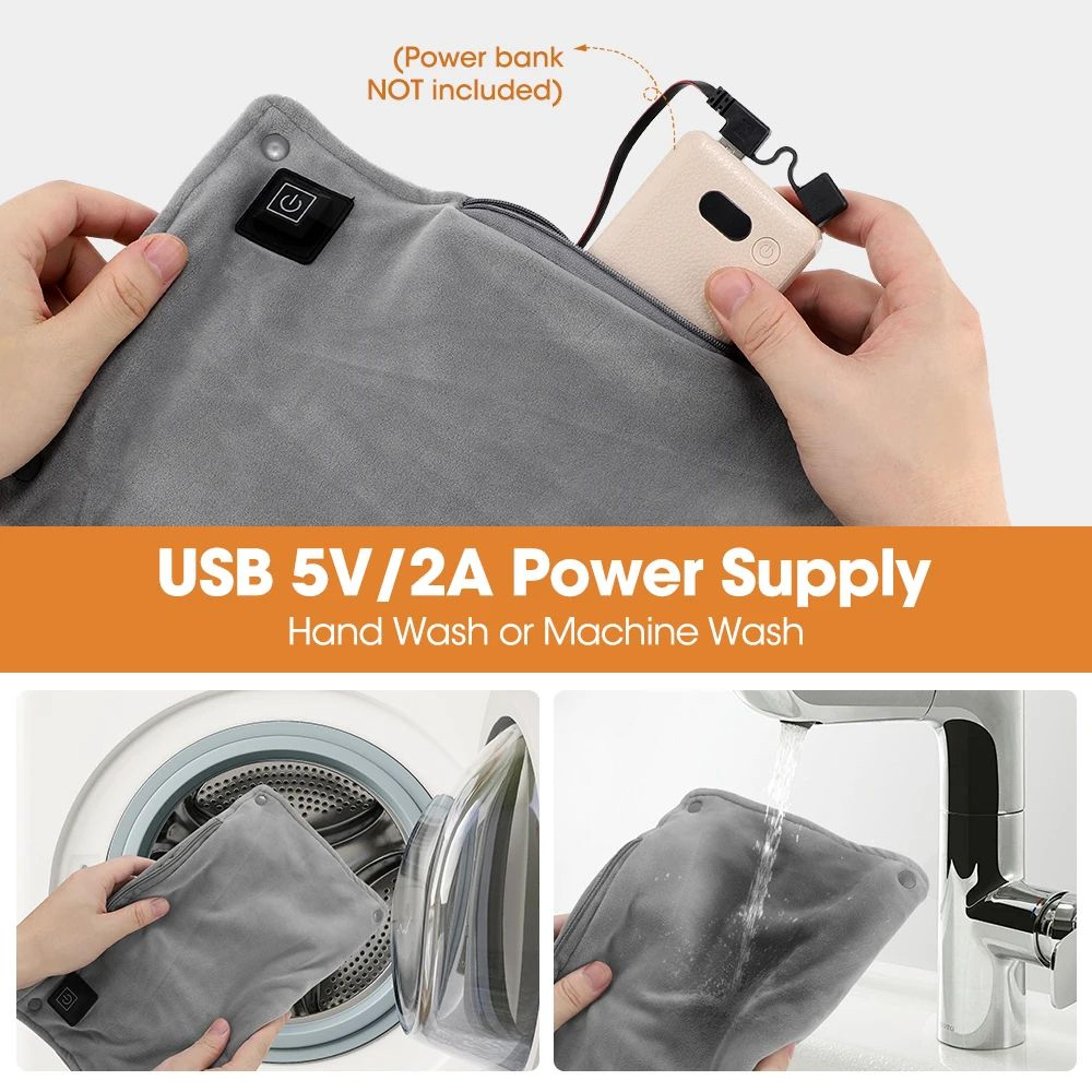 CozyCore Graphene Heating Pad USB Powered Electric Hand Warmer For Hands Waist Back  Legs 5