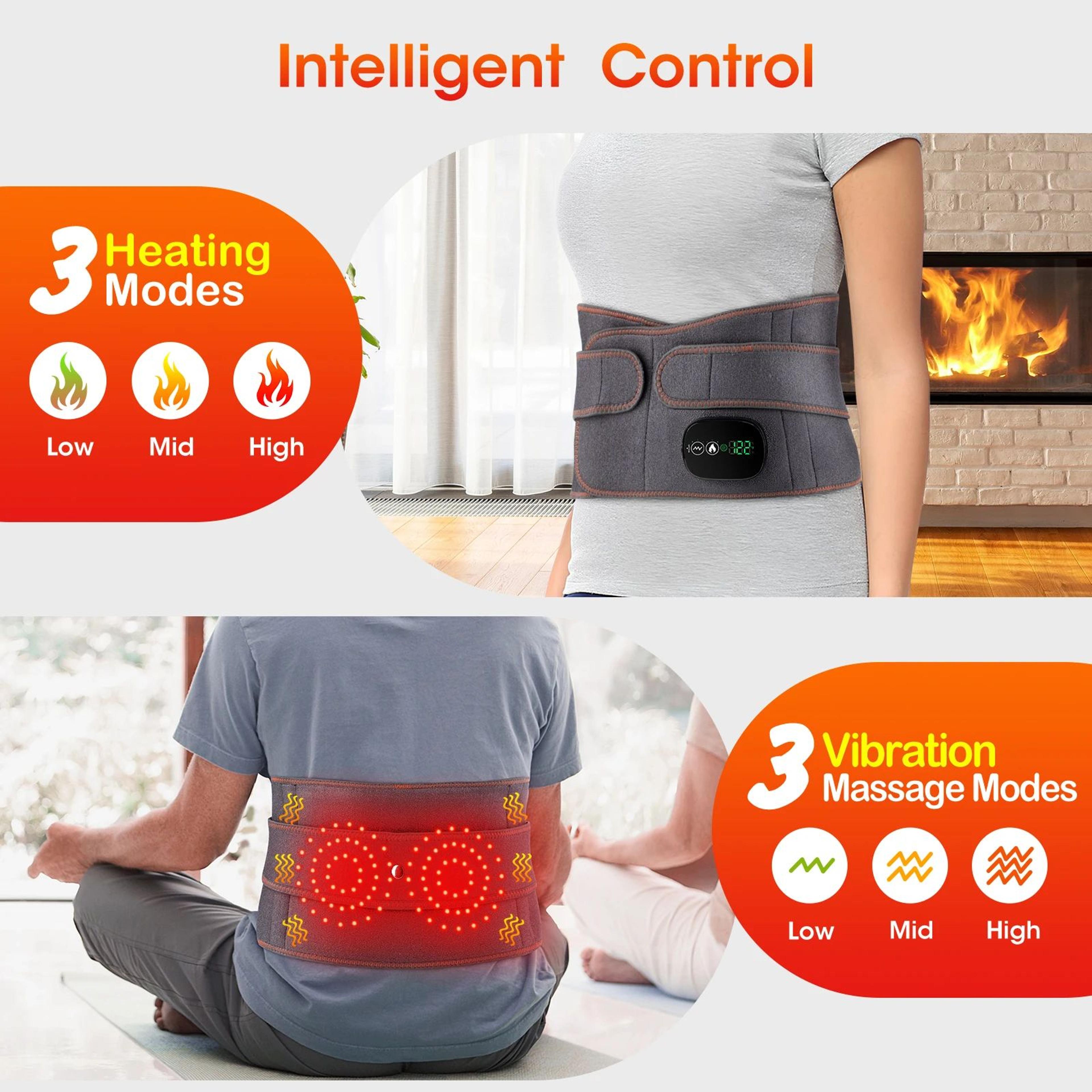 Heated Waist Massager Belt With Vibration And Lumbar Support For Lower Back Comfort 1