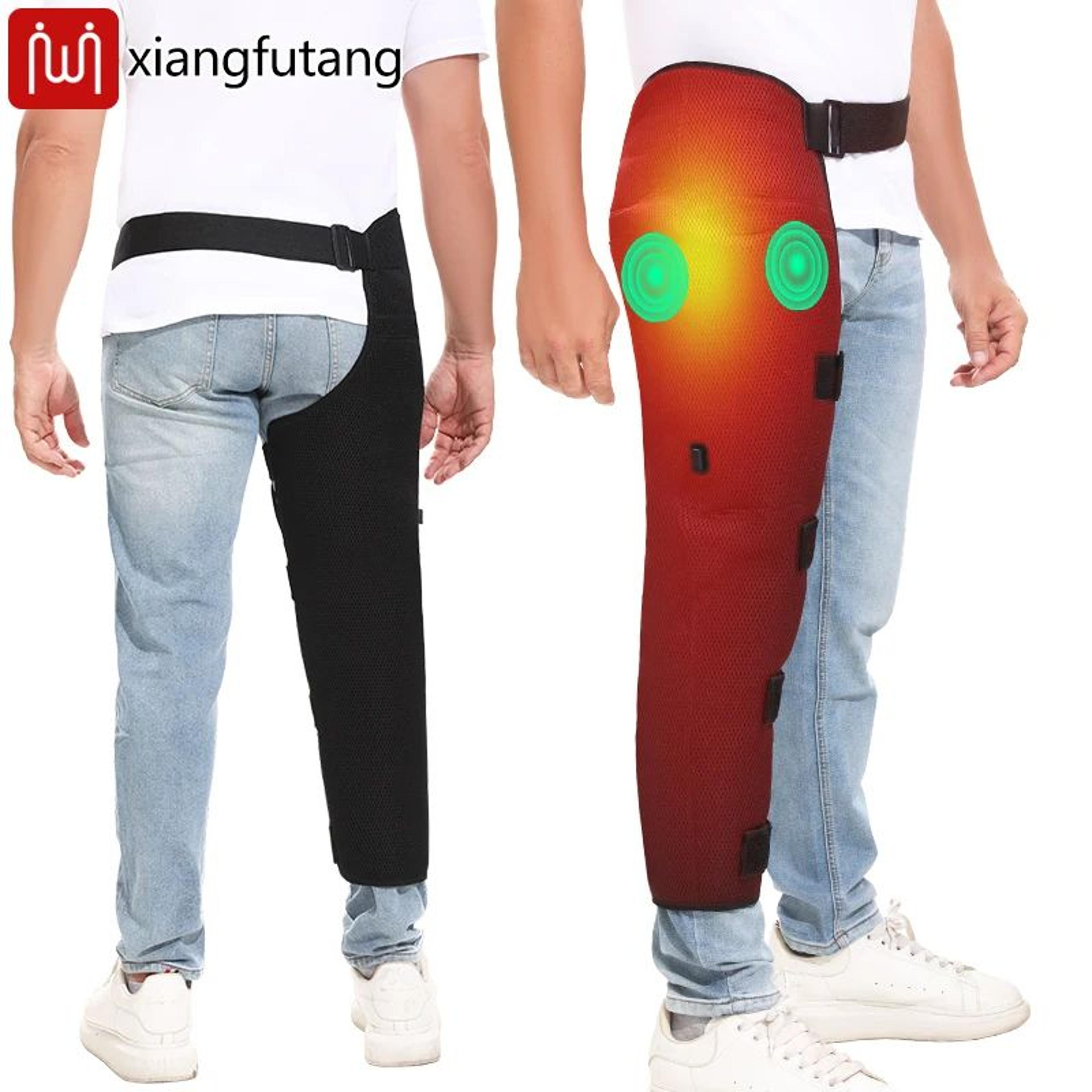 thermaleg heated leg wrap with vibration massager for hip pain relief