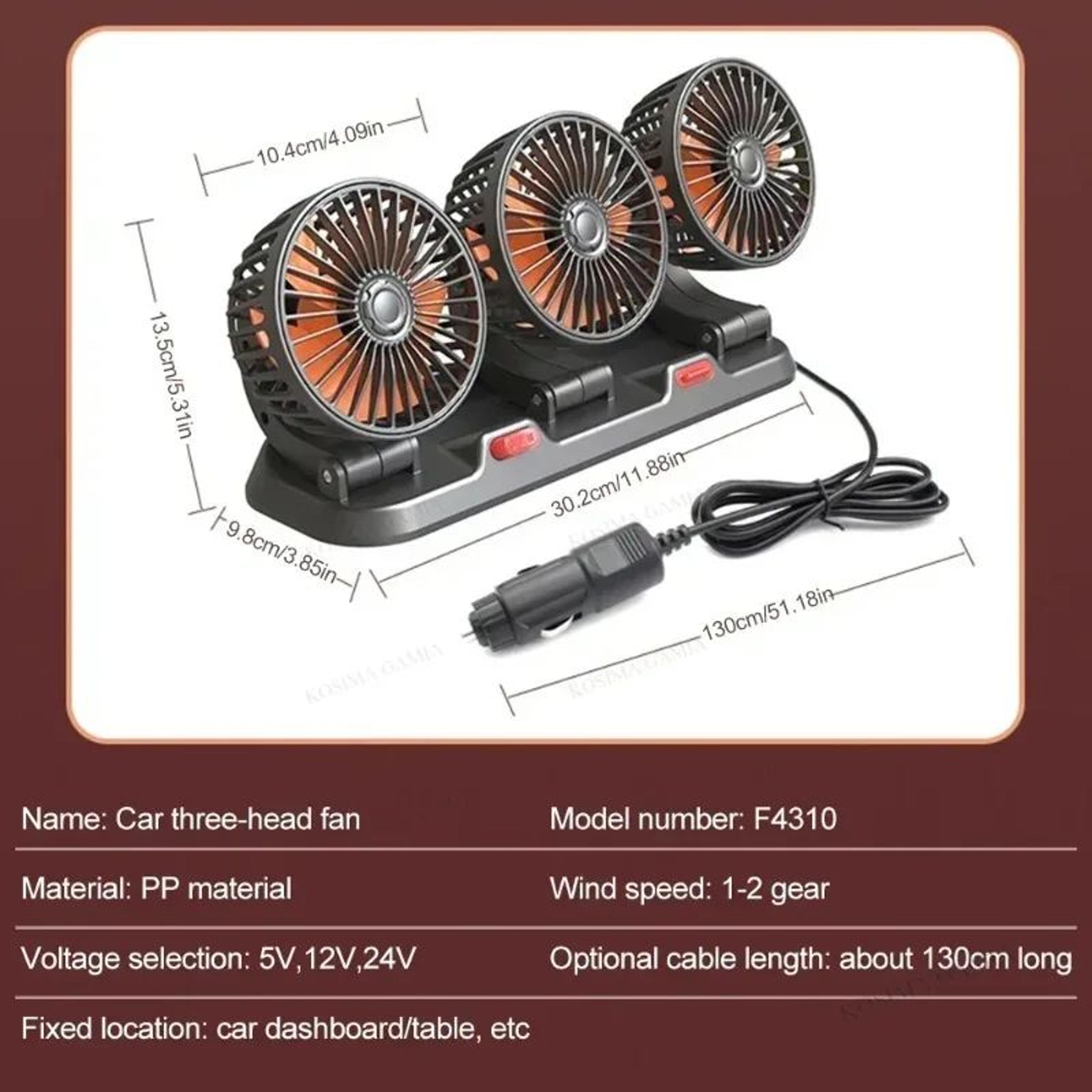 Heavy Duty 360 Adjustable Car Cooling Fan With USB 12V 24V Power For Cars Trucks RVs 5