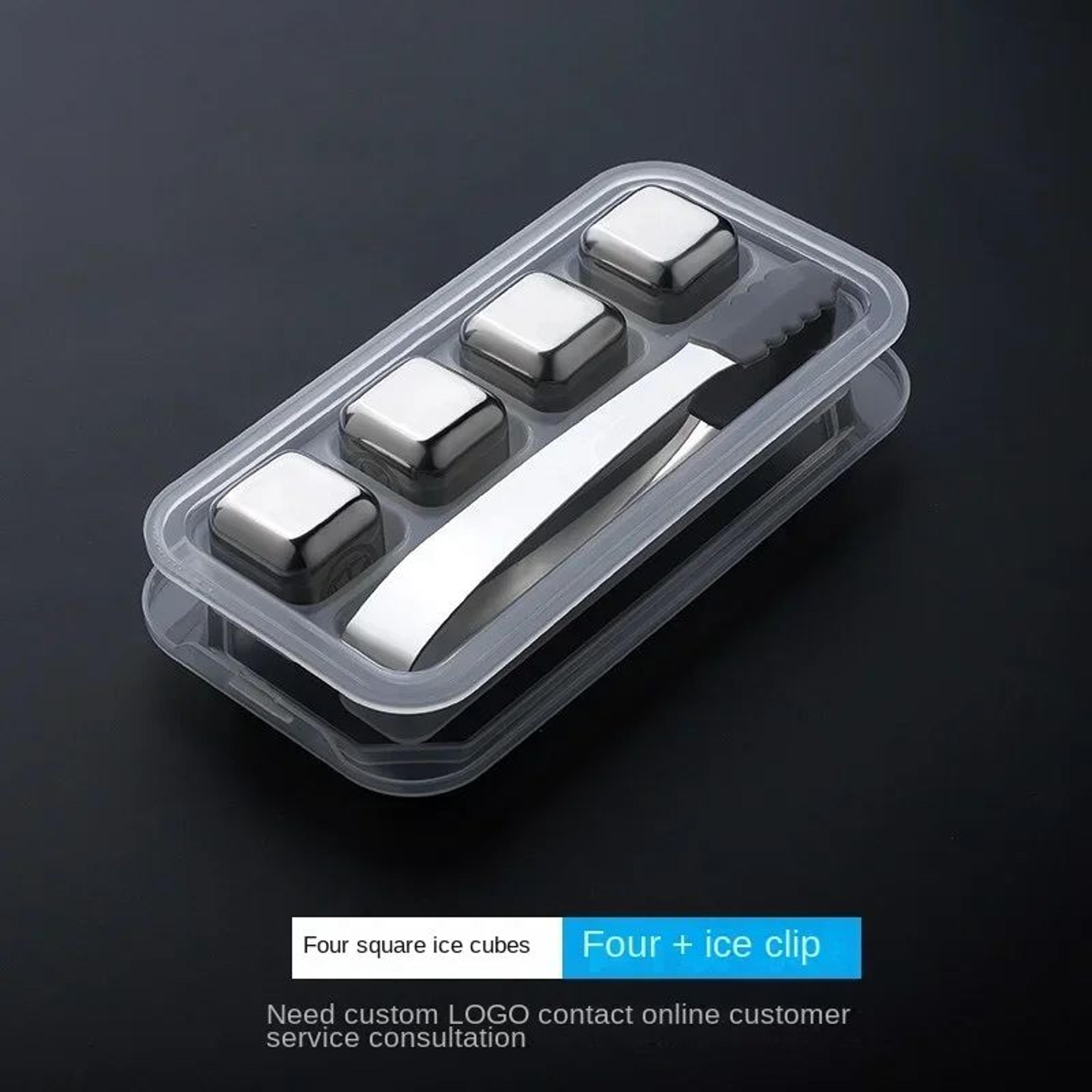 Arctic Chill 304 Stainless Steel Whiskey Stones Reusable Metal Ice Cubes Set 6