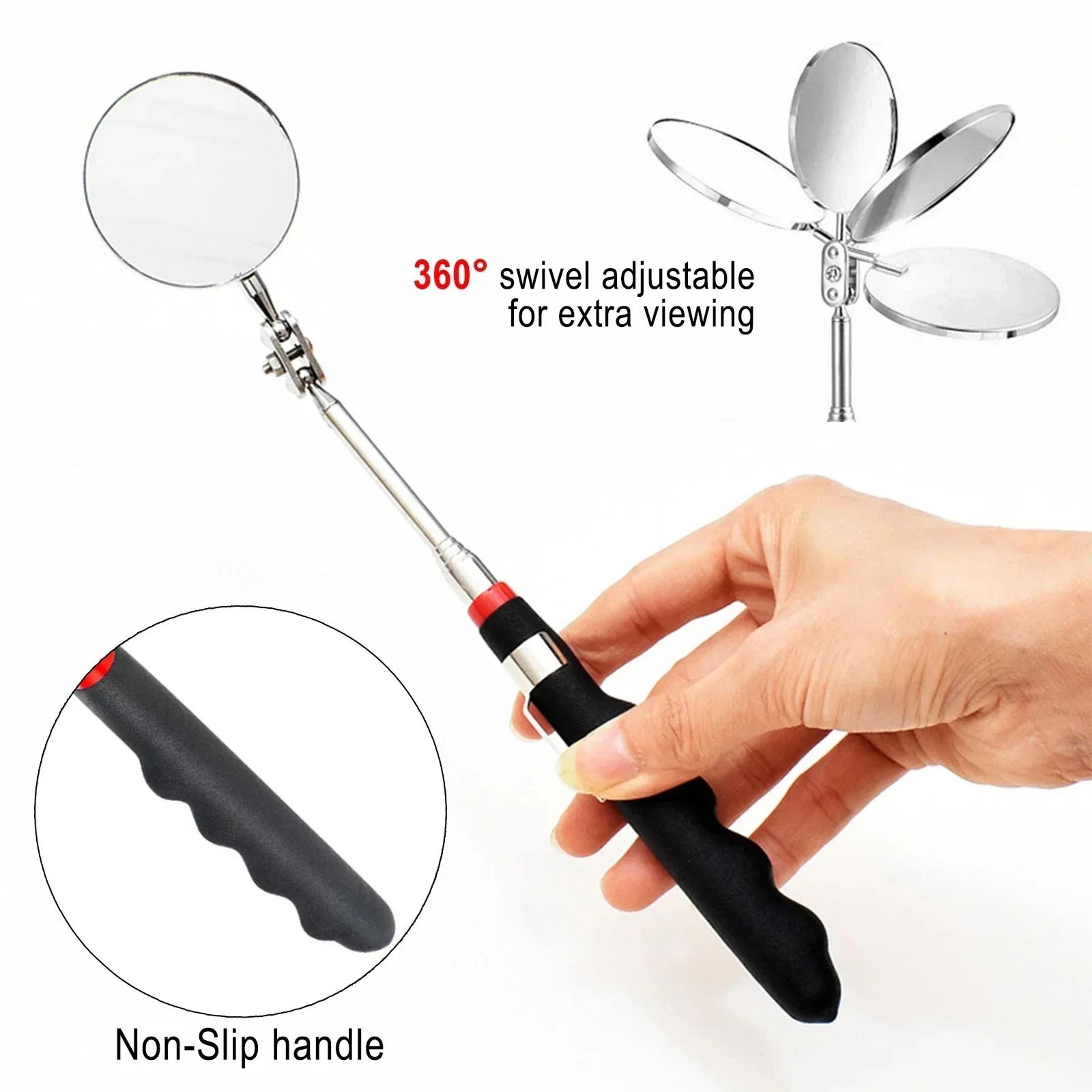 360 Degree Under Vehicle Inspection Mirror With LED Light And Retractable Handle For Chassis  Engin 5