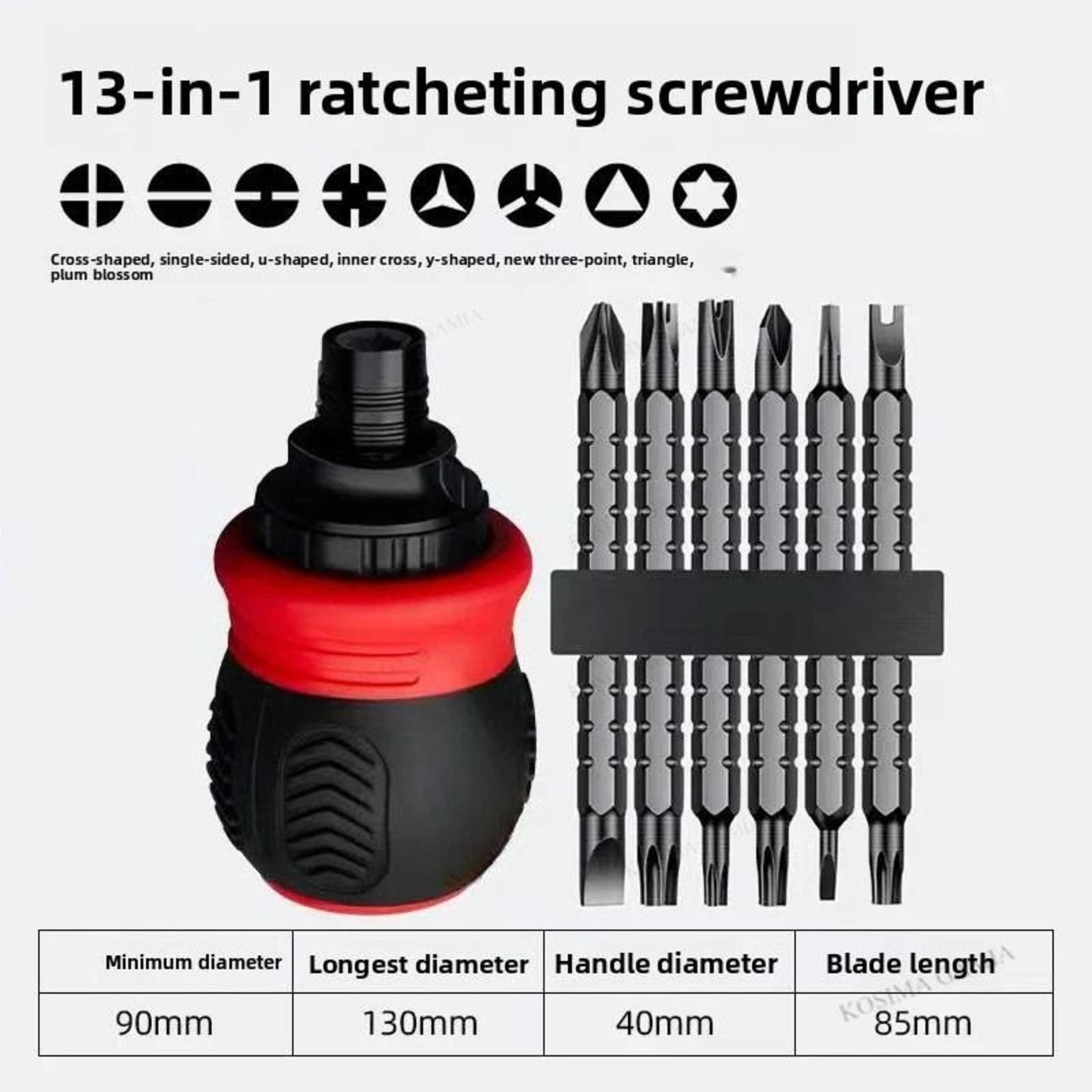 Compact Ratchet Screwdriver Set Multi Bit Magnetic Screwdriver Tool For DIY And Home Repair 4