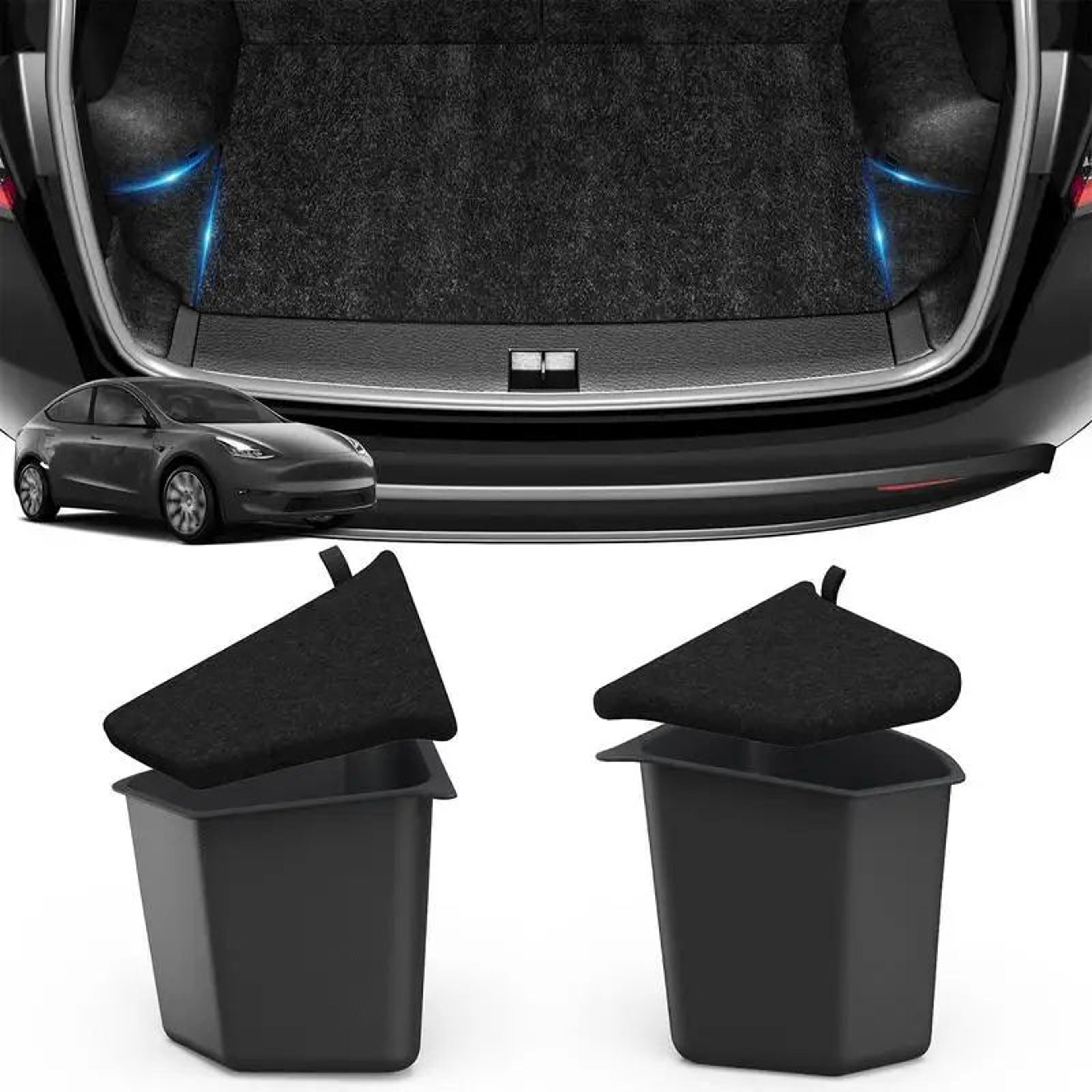 Tesla Model Y Juniper Rear Trunk Storage Box With Cover Left And Right Cargo Organizer 0