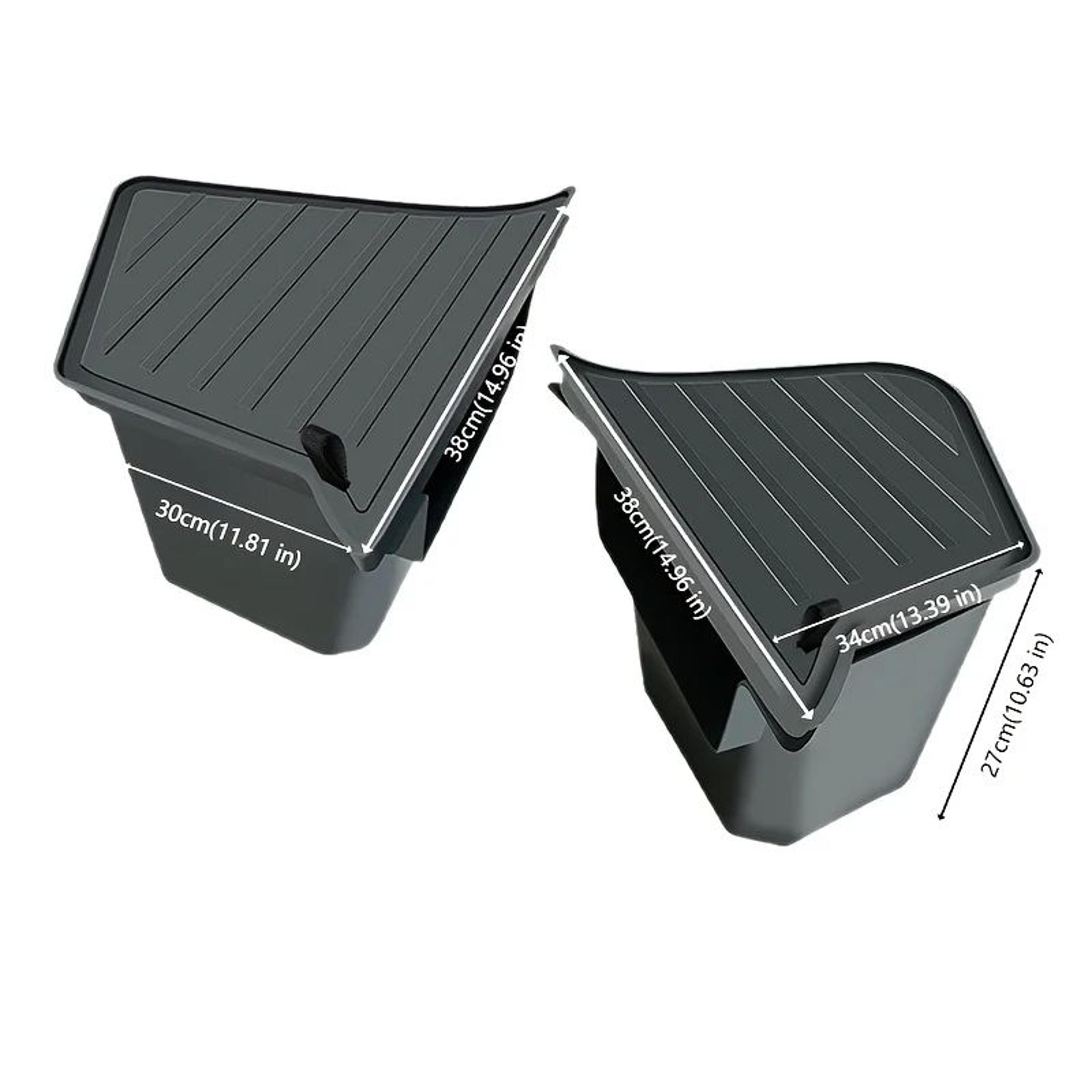 Tesla Model Y Juniper Rear Trunk Storage Box With Cover Left And Right Cargo Organizer 5