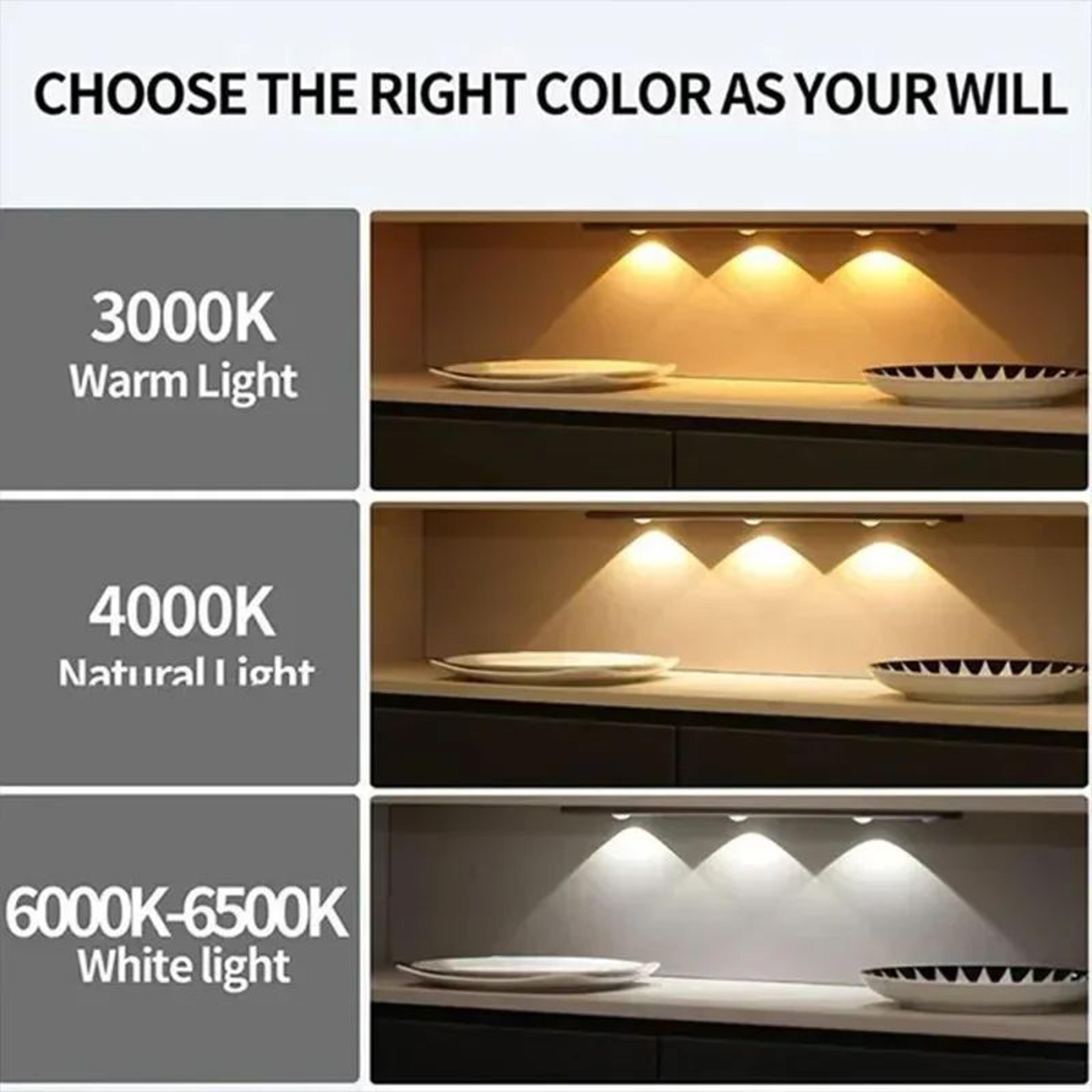LumiGlow Rechargeable Under Cabinet Lights With Motion Sensor And 3 Color Dimmable LED 2