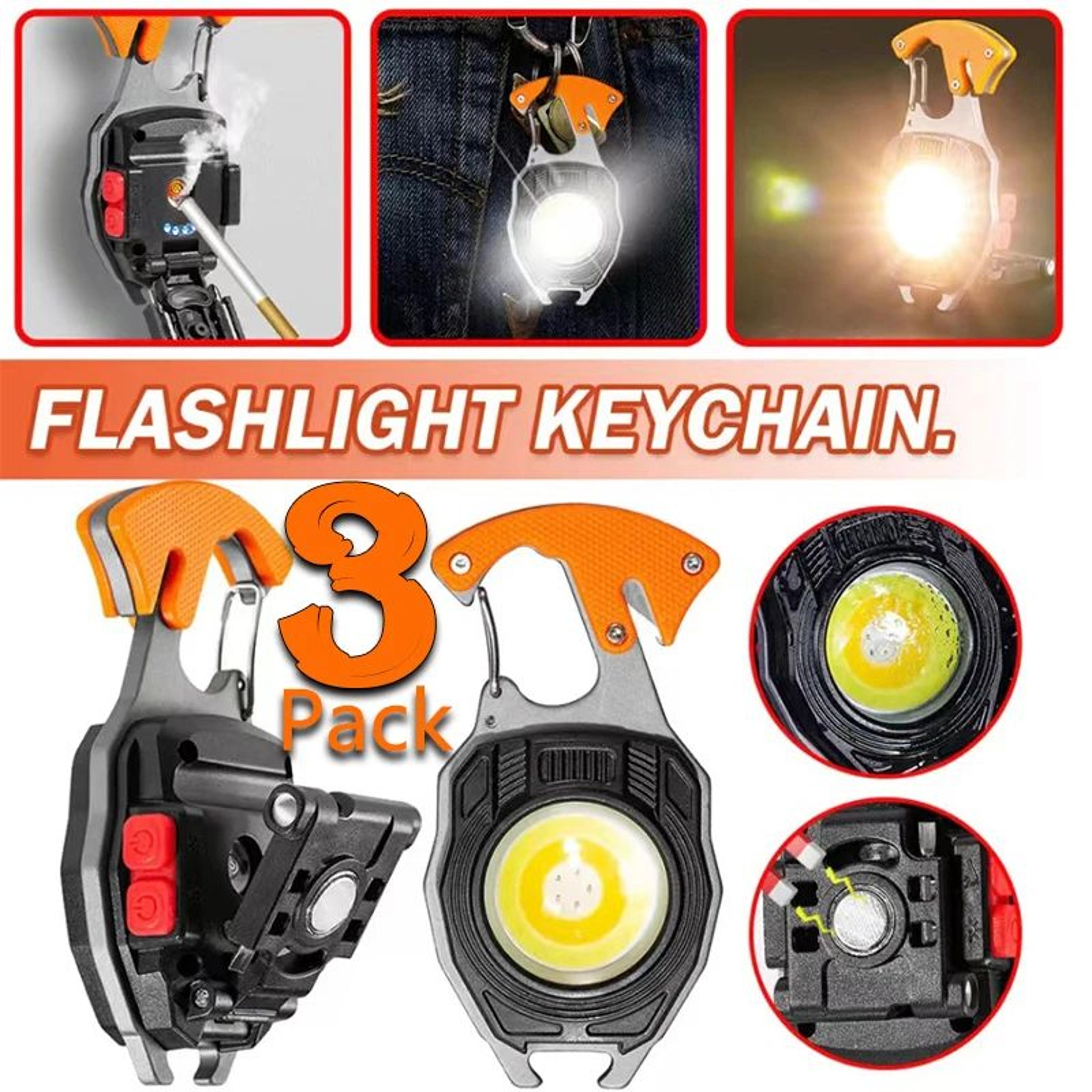 LumiClip COB Keychain Flashlight Rechargeable Mini Work Light With Magnetic Stand 0
