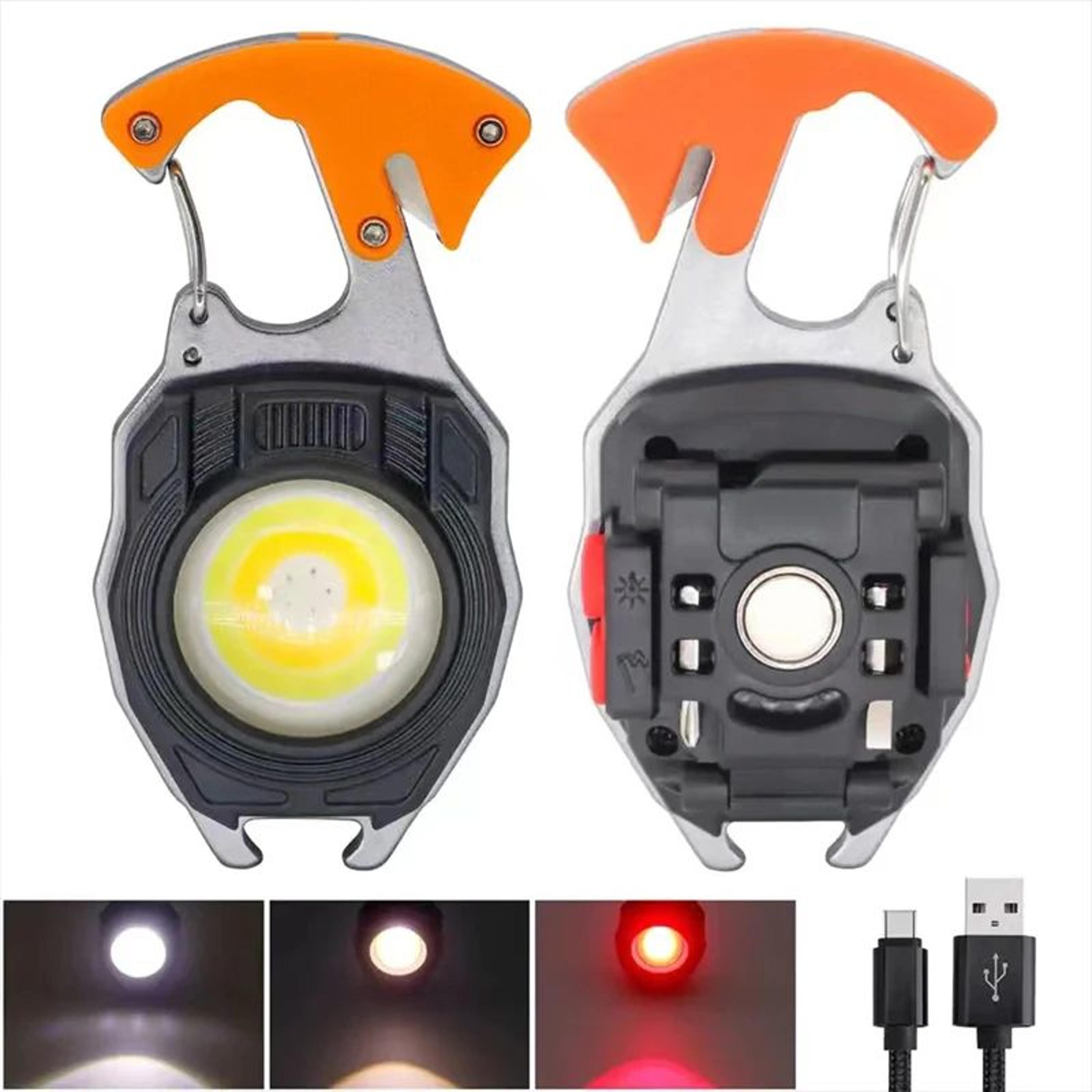 LumiClip COB Keychain Flashlight Rechargeable Mini Work Light With Magnetic Stand 6