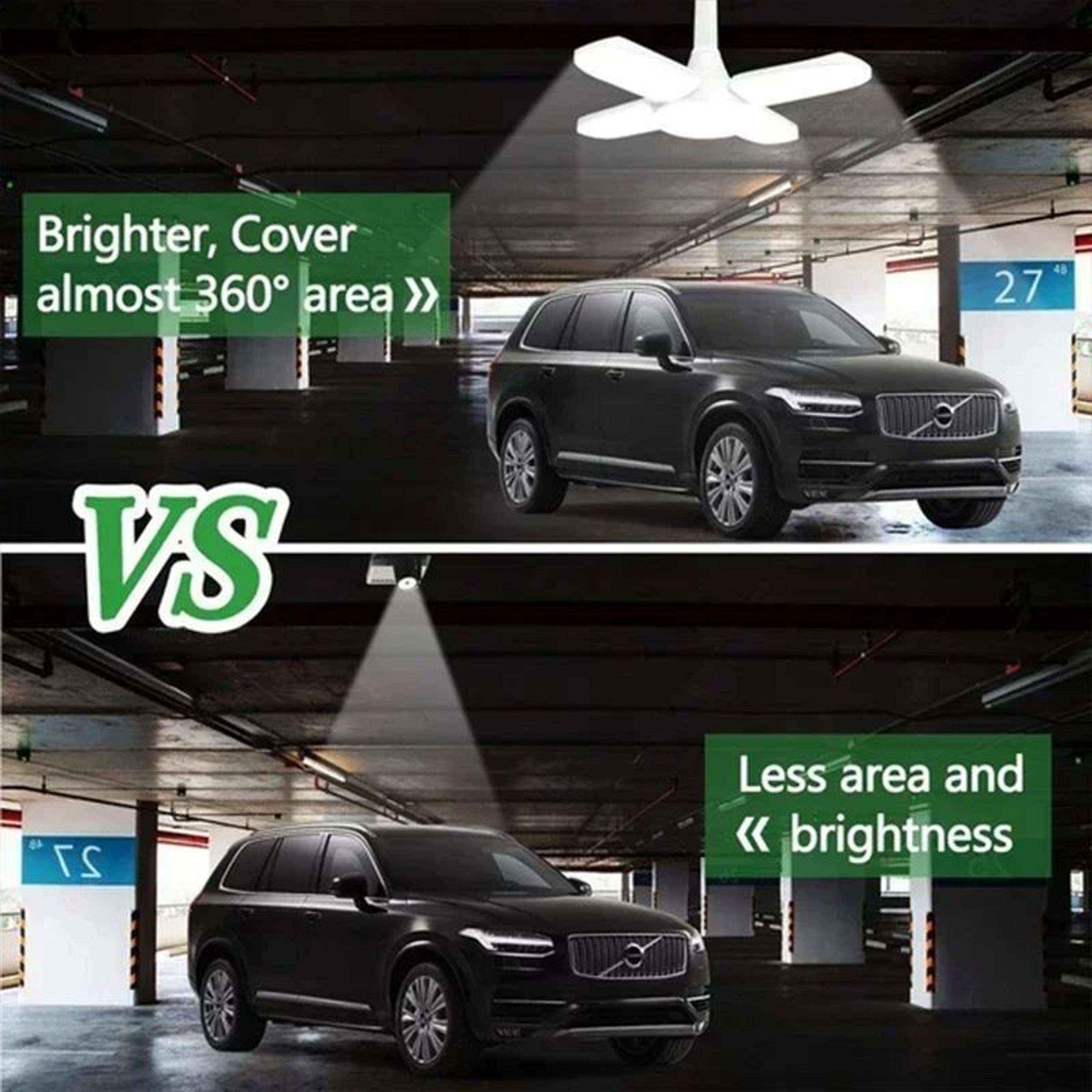 UltraBright LED Garage Light With Deformable Panels E26 E27 Garage Ceiling Light 4