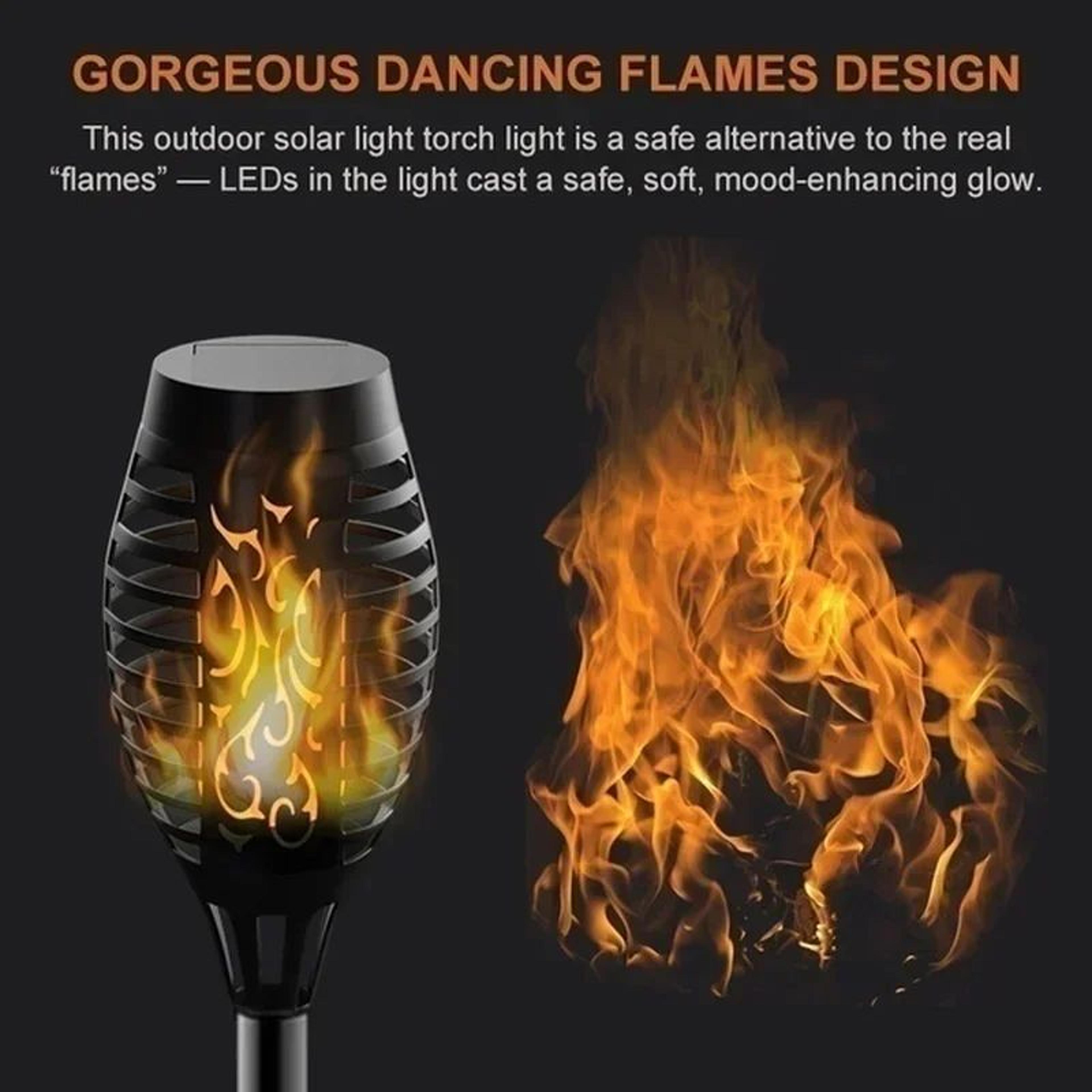 Solar Flame Torch Lights Outdoor Waterproof Flickering LED Garden Stakes 1 2 4 6 8 10 Pack 5