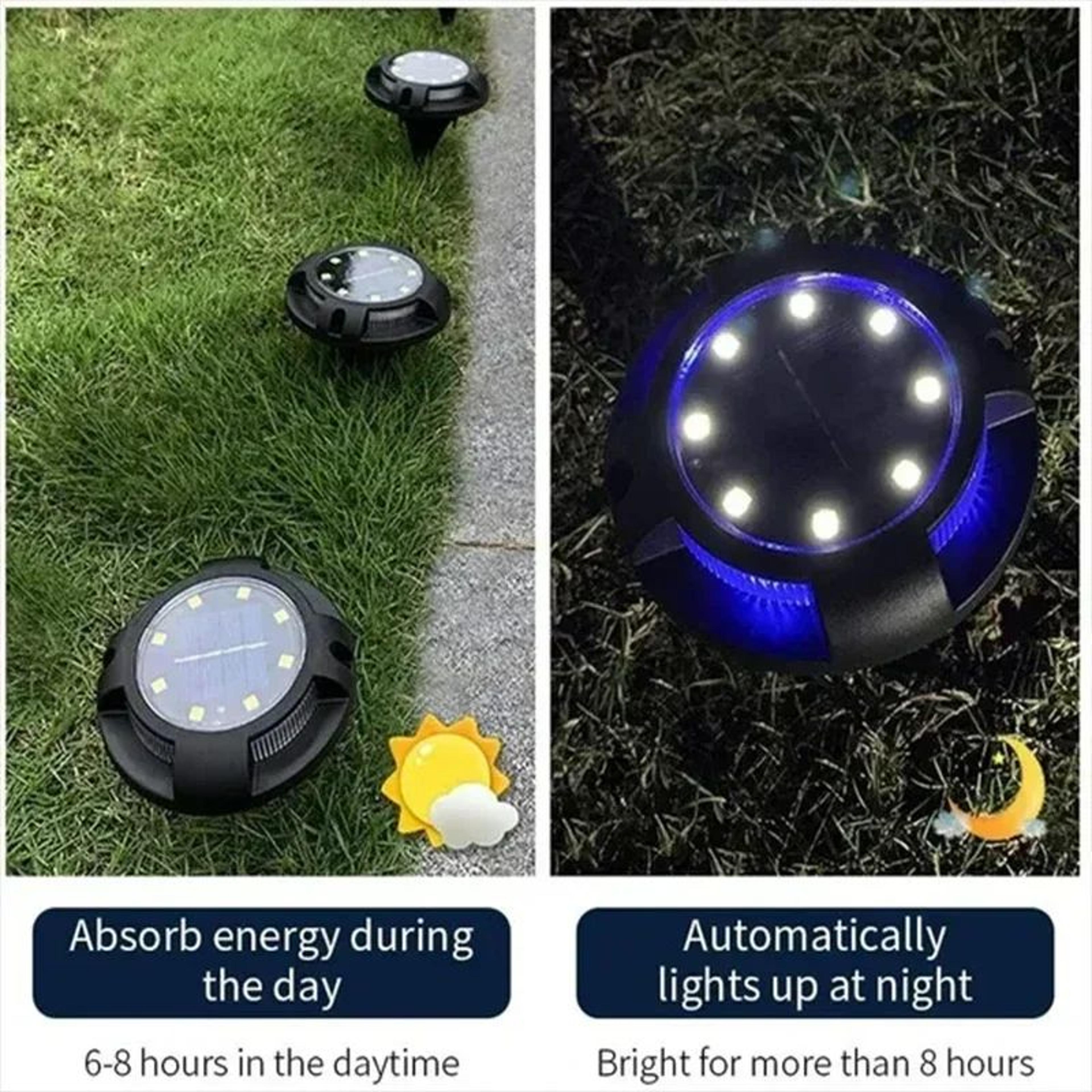 SolarGlow Waterproof Solar Ground Lights For Pathways Gardens And Driveways 4