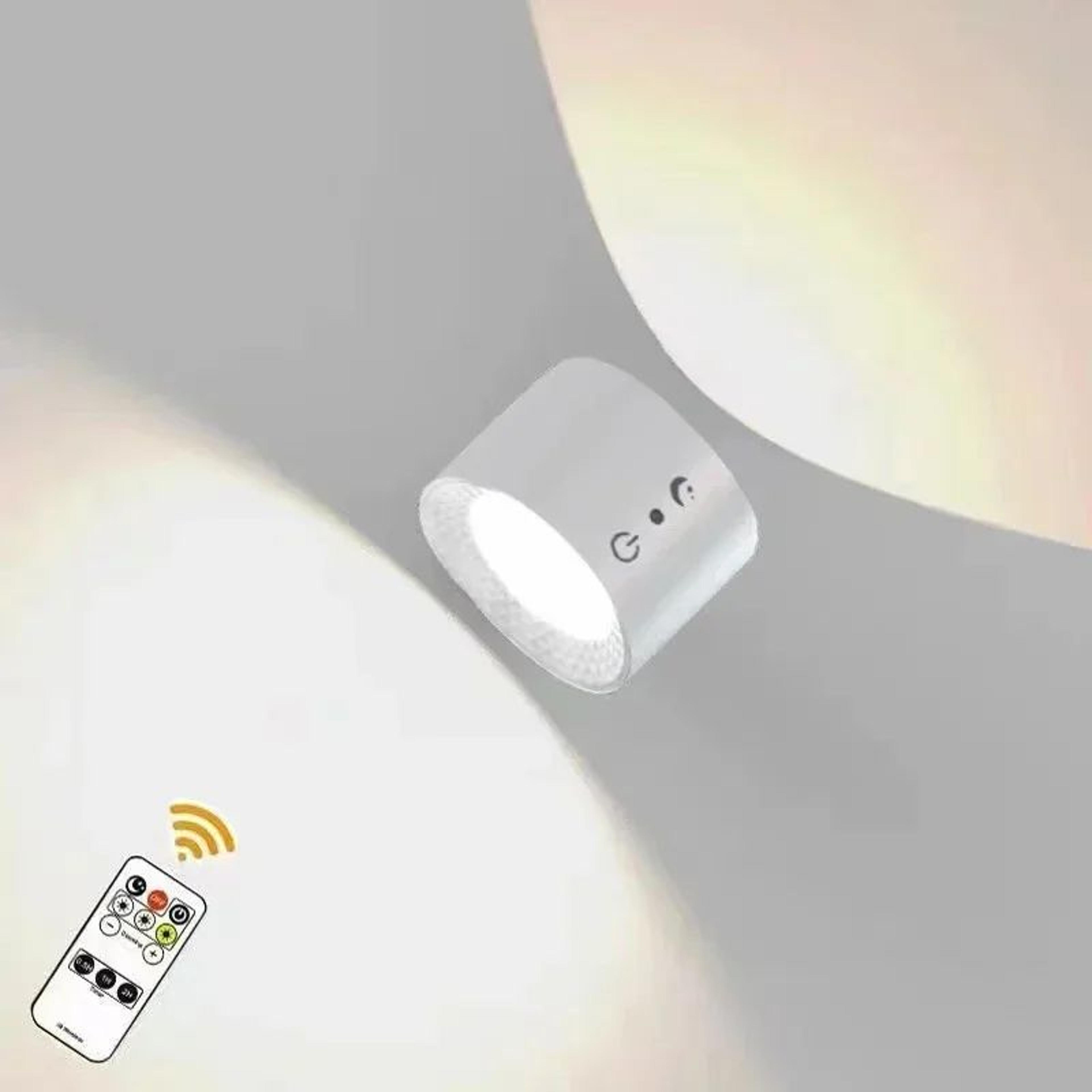 LumiFlex Magnetic Wall Light Dual Head Rechargeable Wireless Wall Sconce With Remote And 360 Degree 6