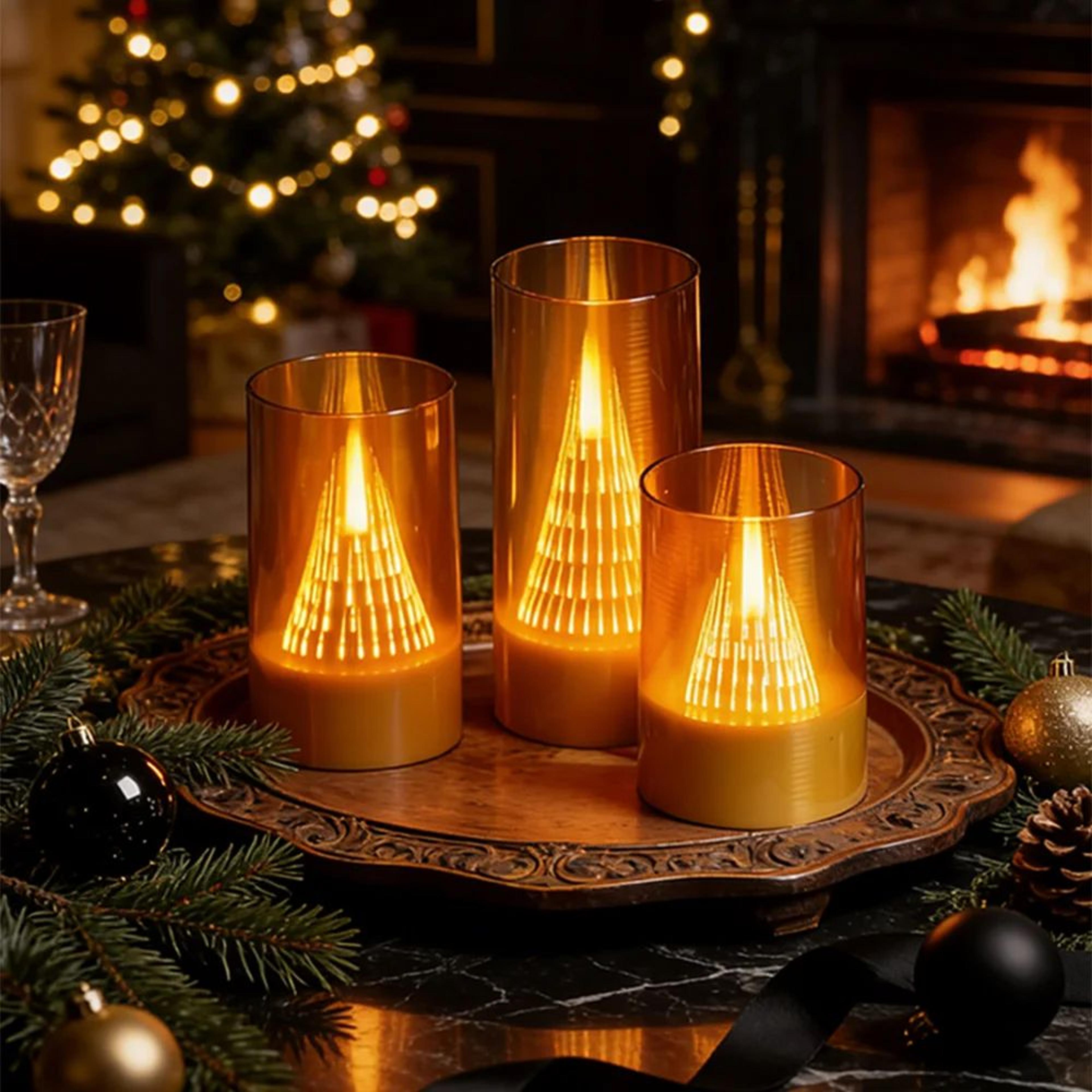 Color Changing Flameless LED Candles With Timer And Dimmable Flickering Light 4