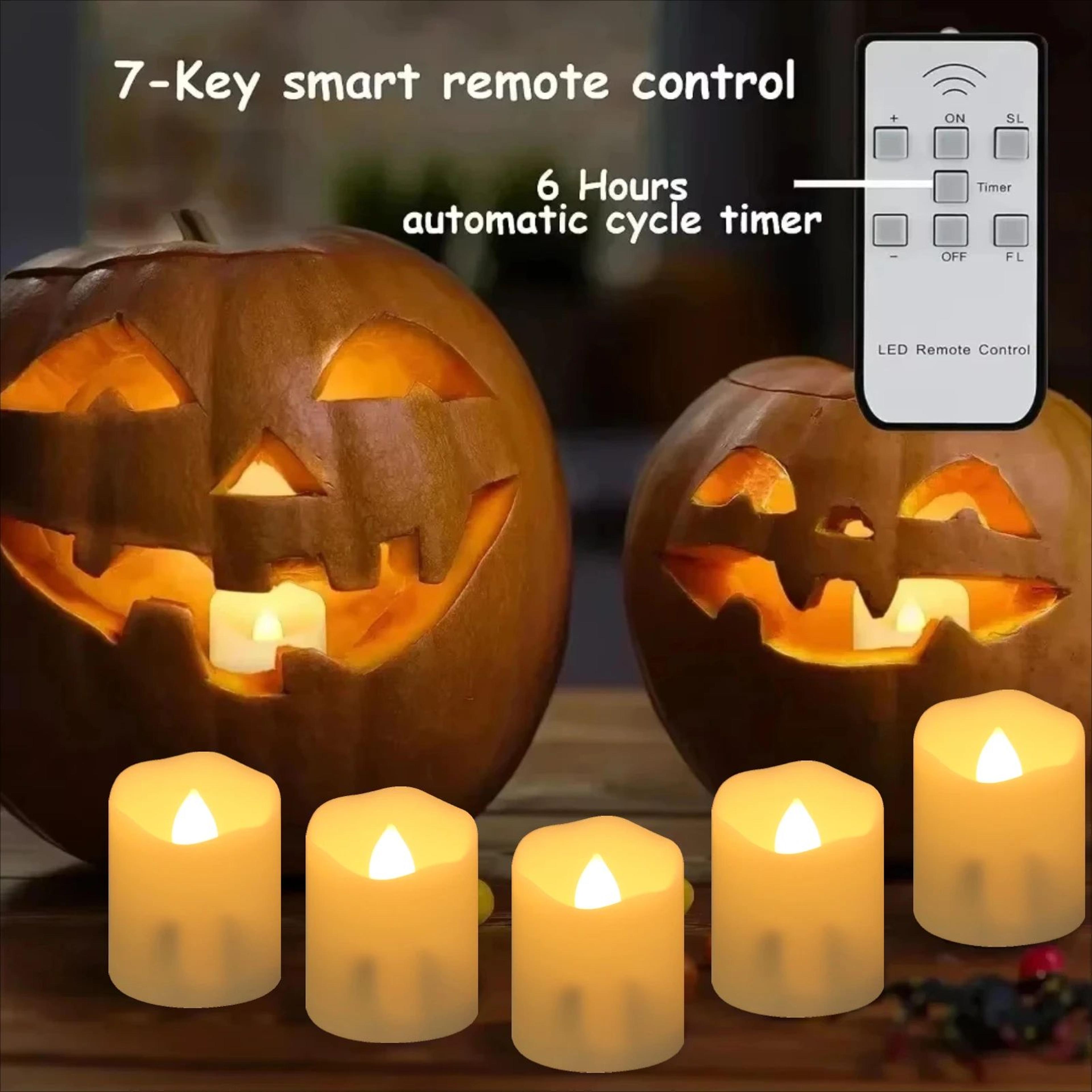 USB Rechargeable LED Votive Candles 6 Piece Set With Remote Timer For Wedding Table Decor 3