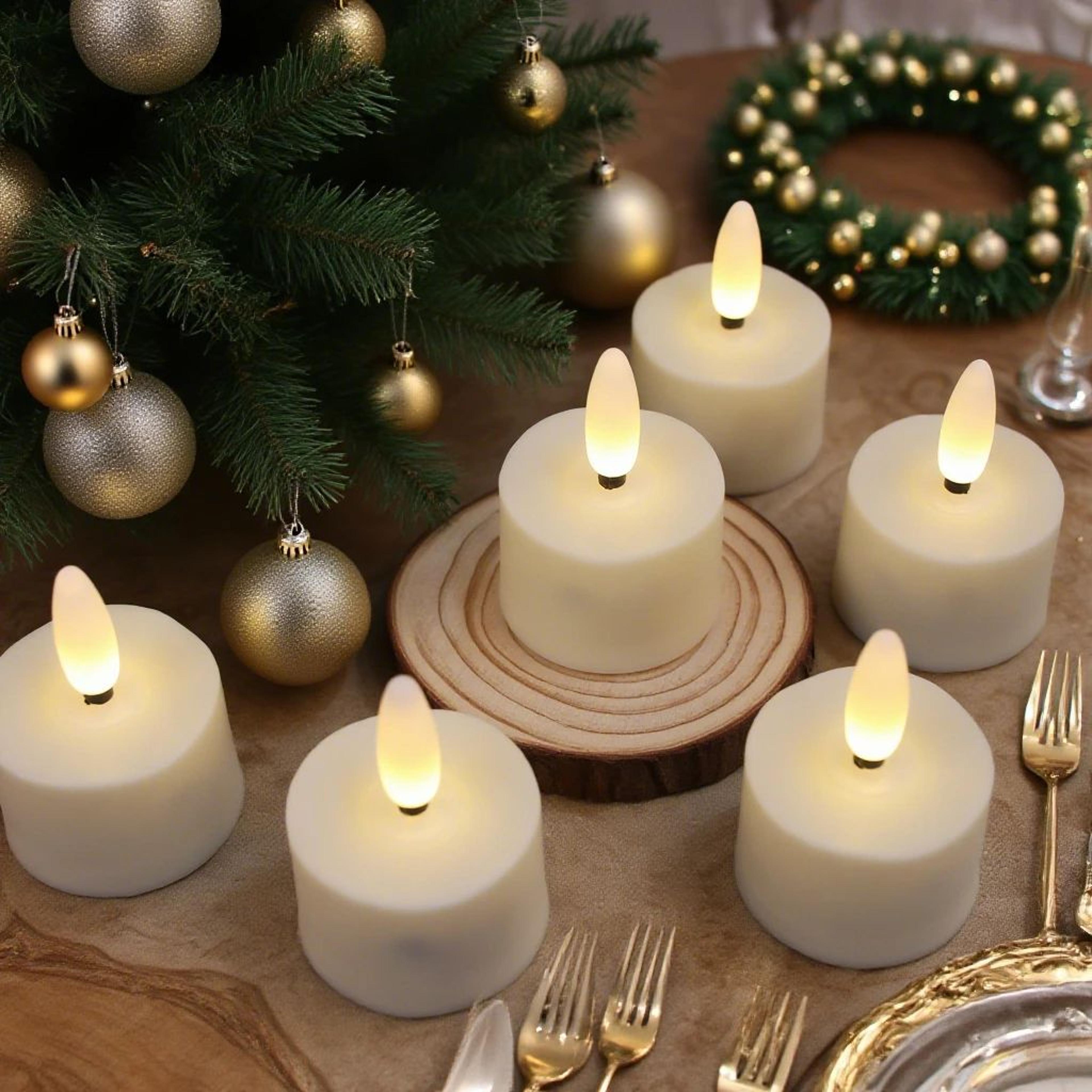 Rechargeable Flameless LED Candles With Remote Timer And 3D Flickering Tea Lights 1
