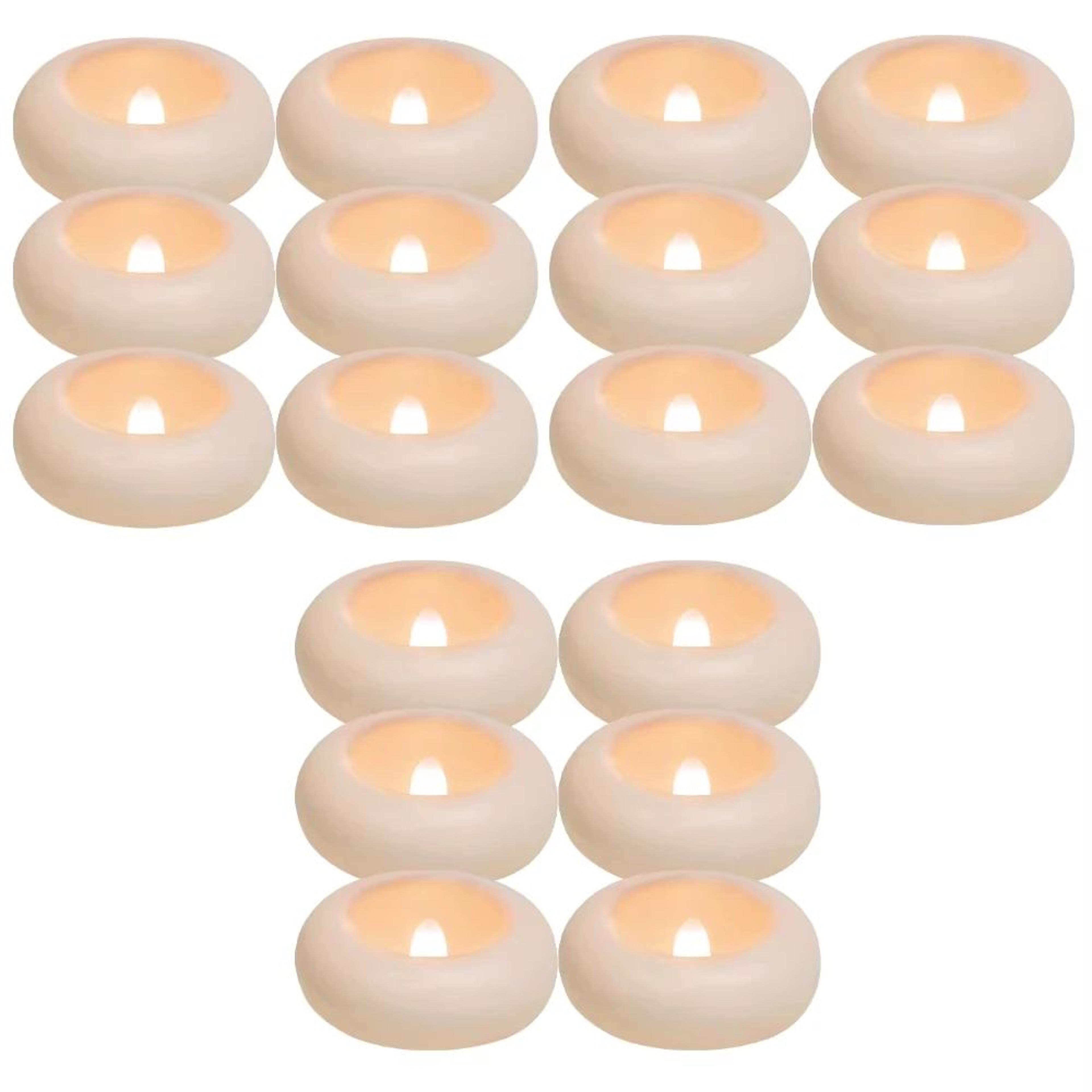 Floating LED Candles Waterproof Flameless Tea Lights For Pool Wedding Decor 12 Or 24 Pieces 8