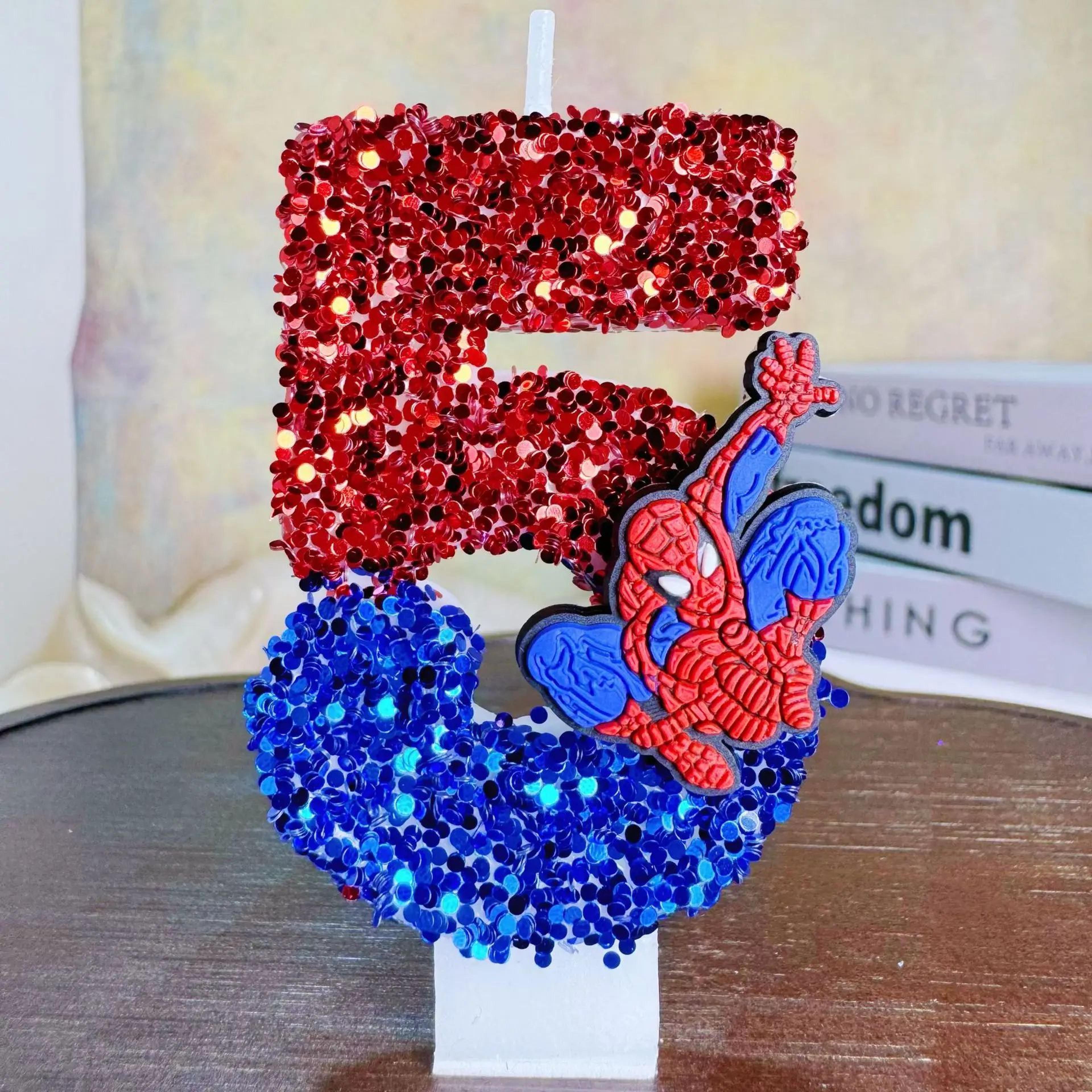 Spider Hero Number Birthday Candle For Cake Decoration Party Supplies 1