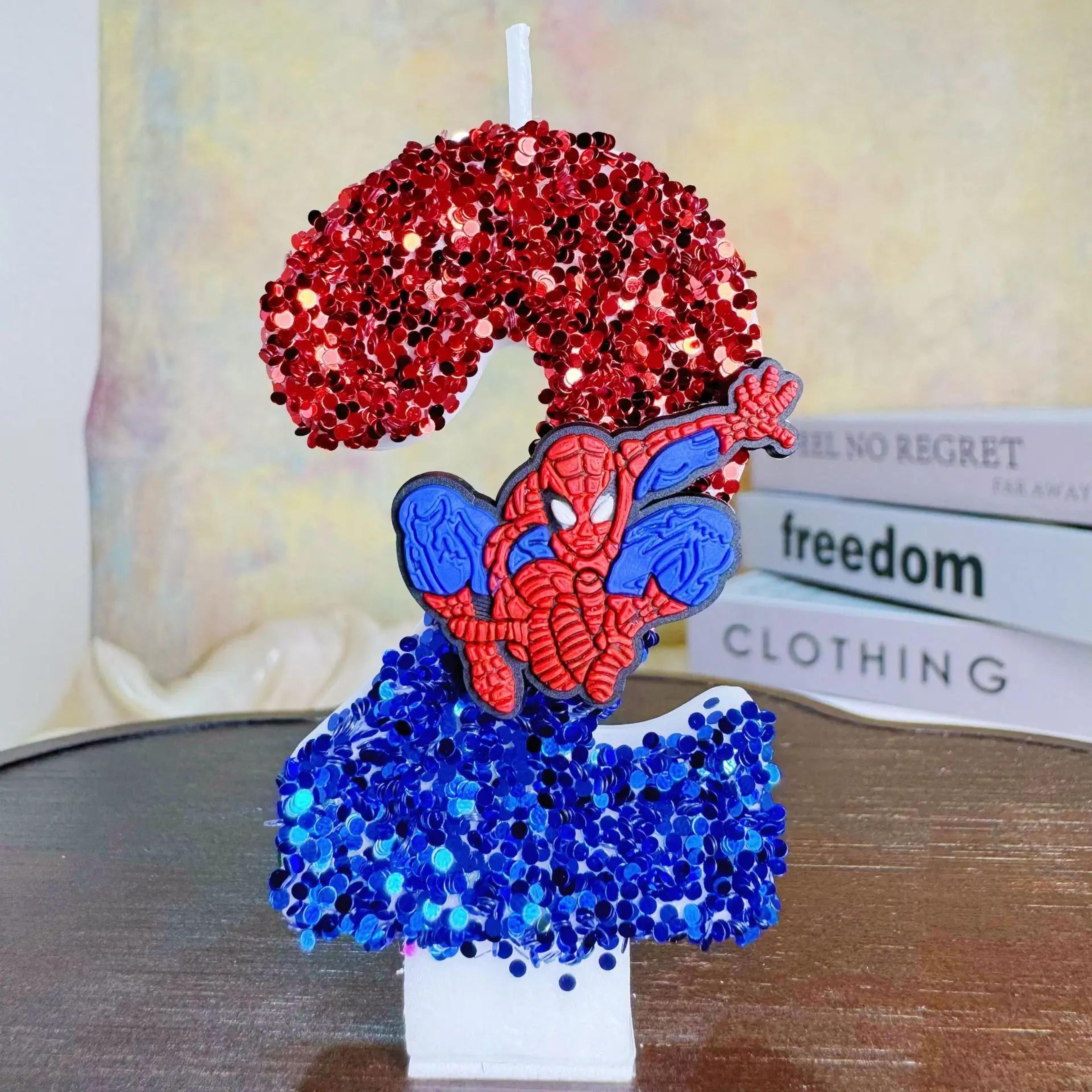 Spider Hero Number Birthday Candle For Cake Decoration Party Supplies 7