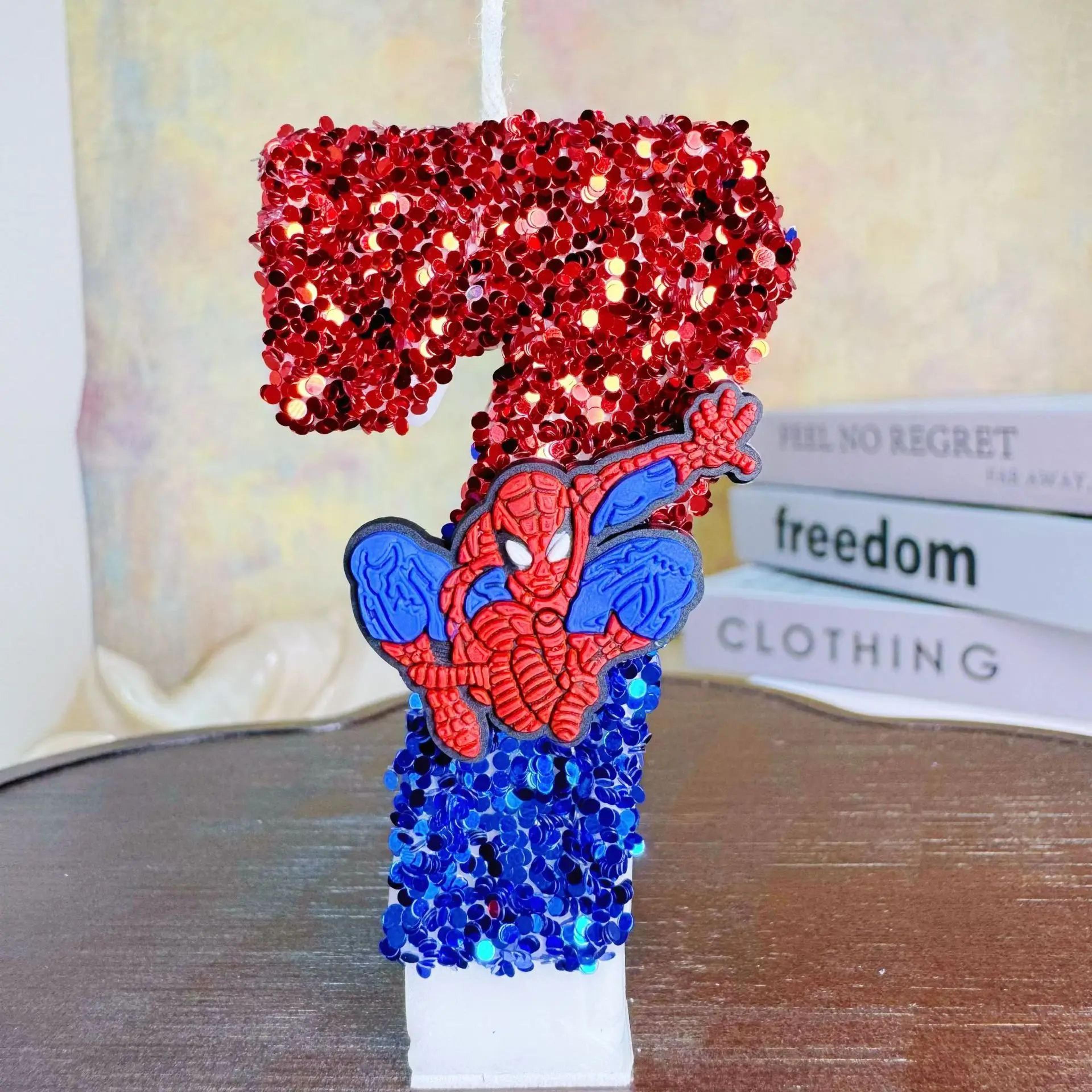 Spider Hero Number Birthday Candle For Cake Decoration Party Supplies 12