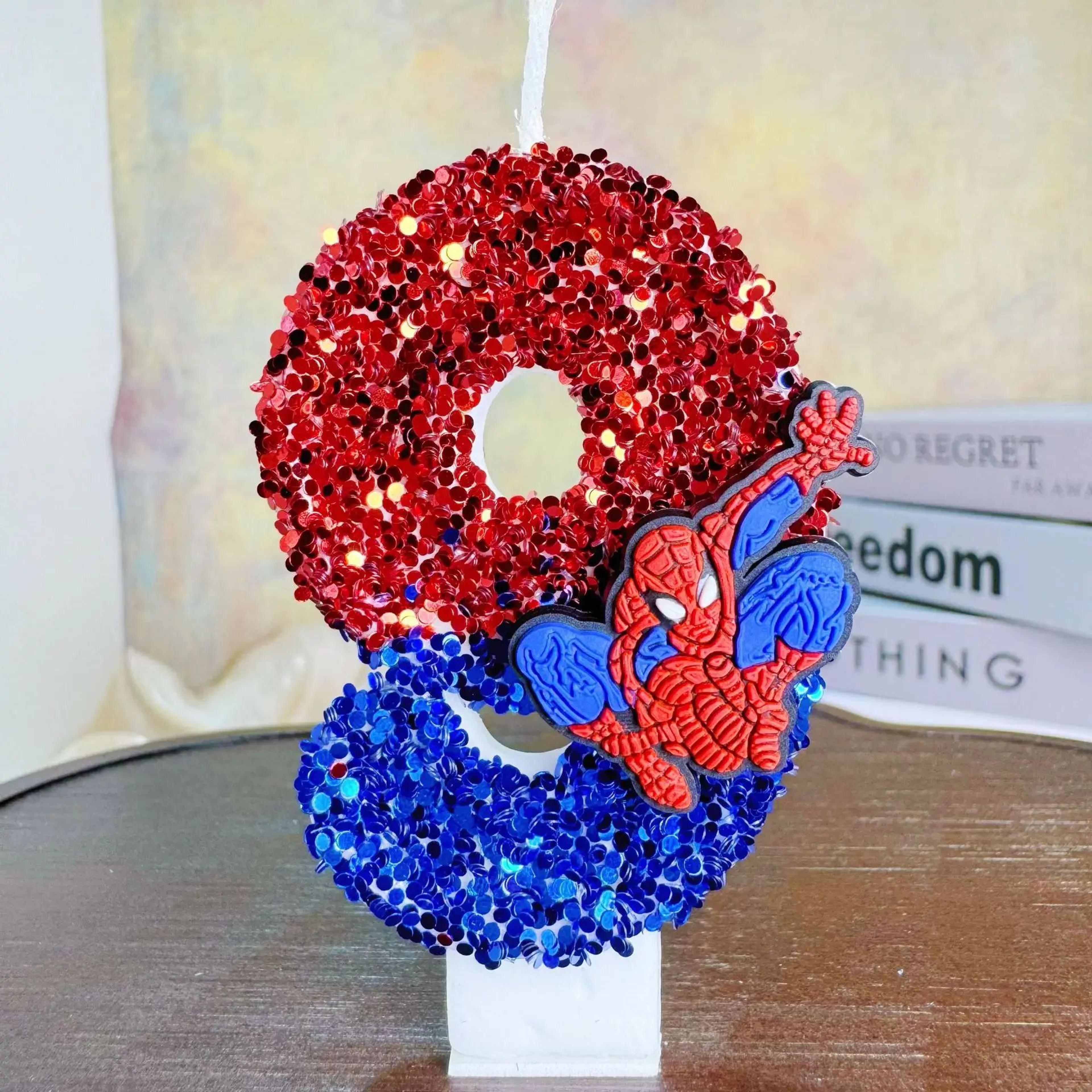 Spider Hero Number Birthday Candle For Cake Decoration Party Supplies 13