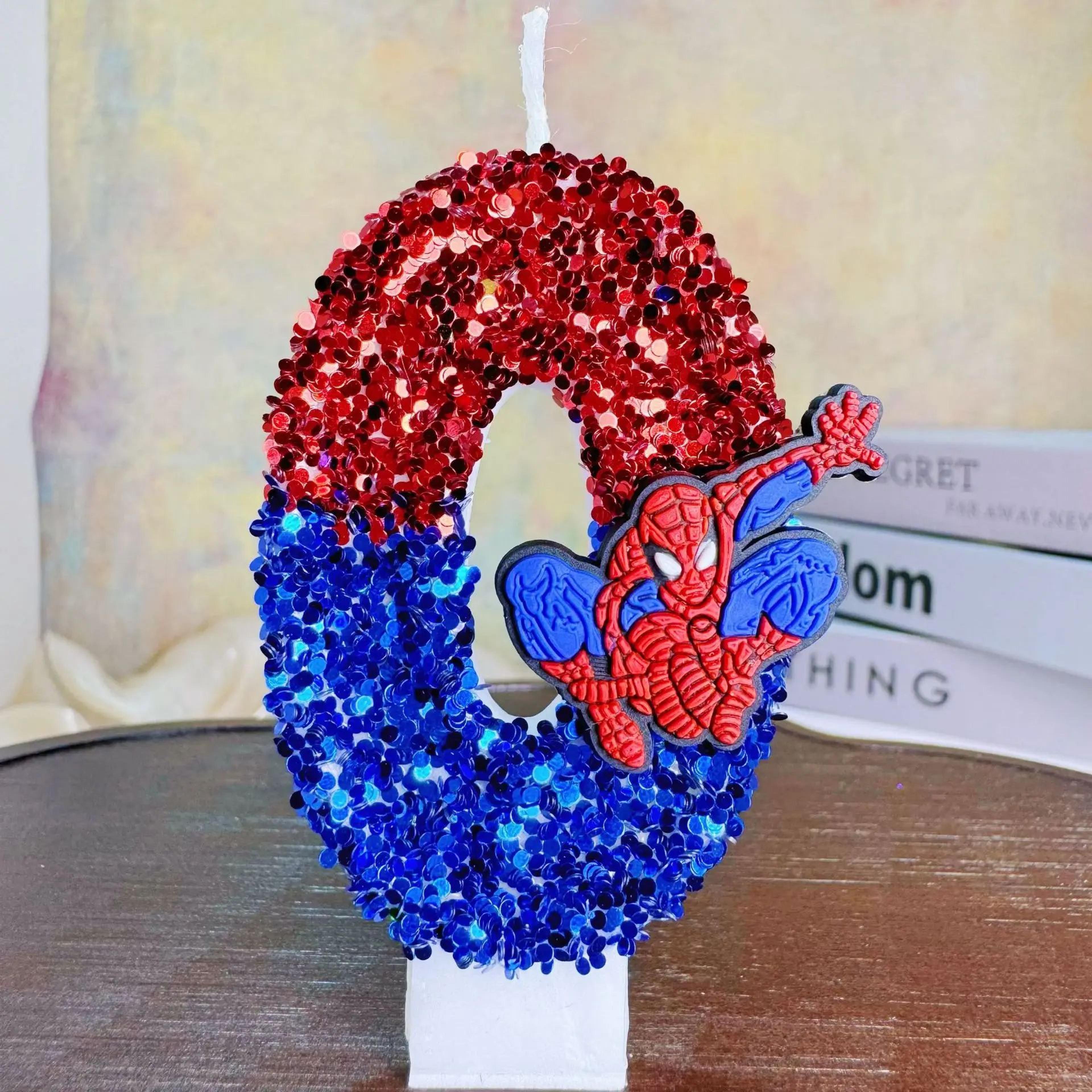 Spider Hero Number Birthday Candle For Cake Decoration Party Supplies 14