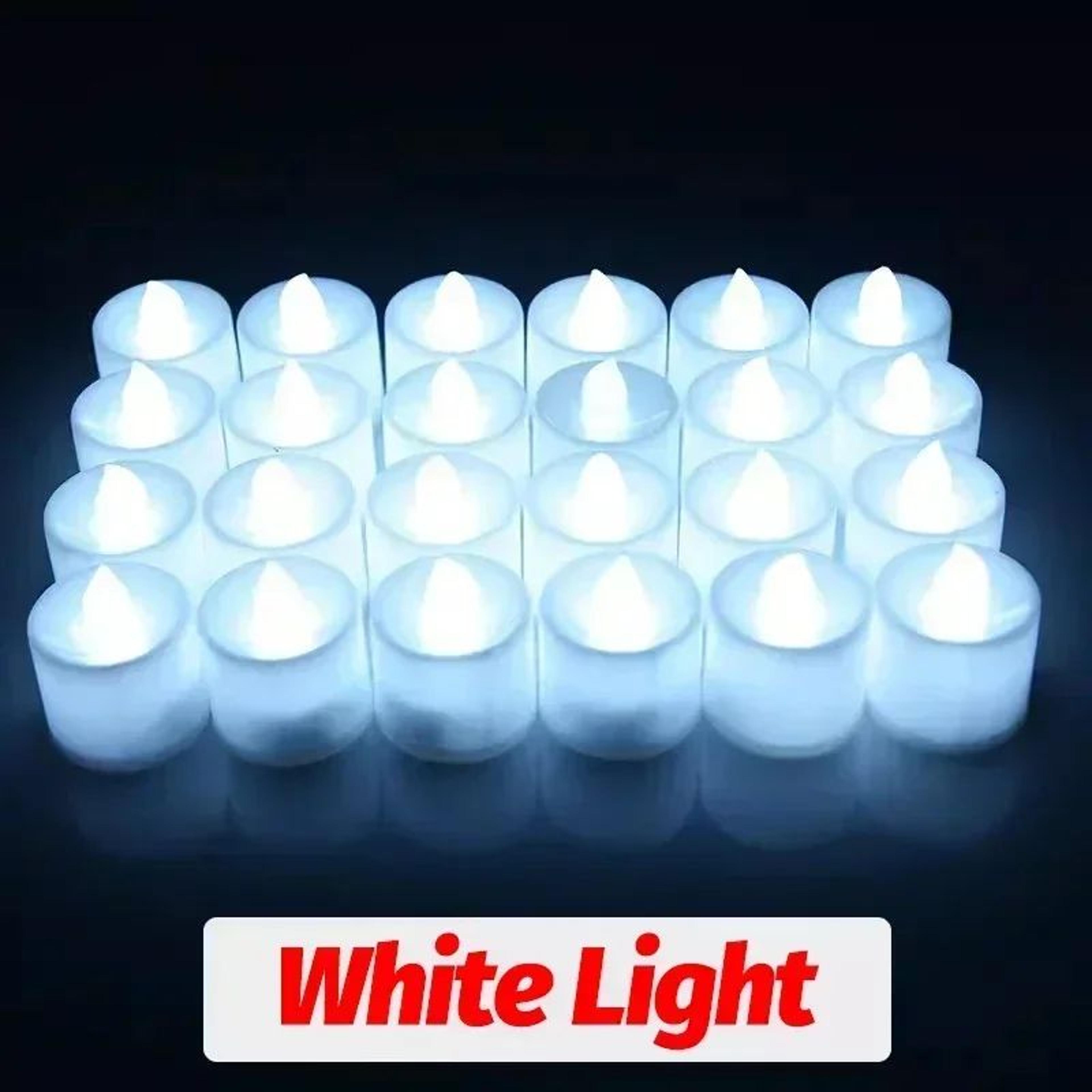 Battery Operated Tea Lights Flameless LED Candles Warm White For Wedding Party Decor 8