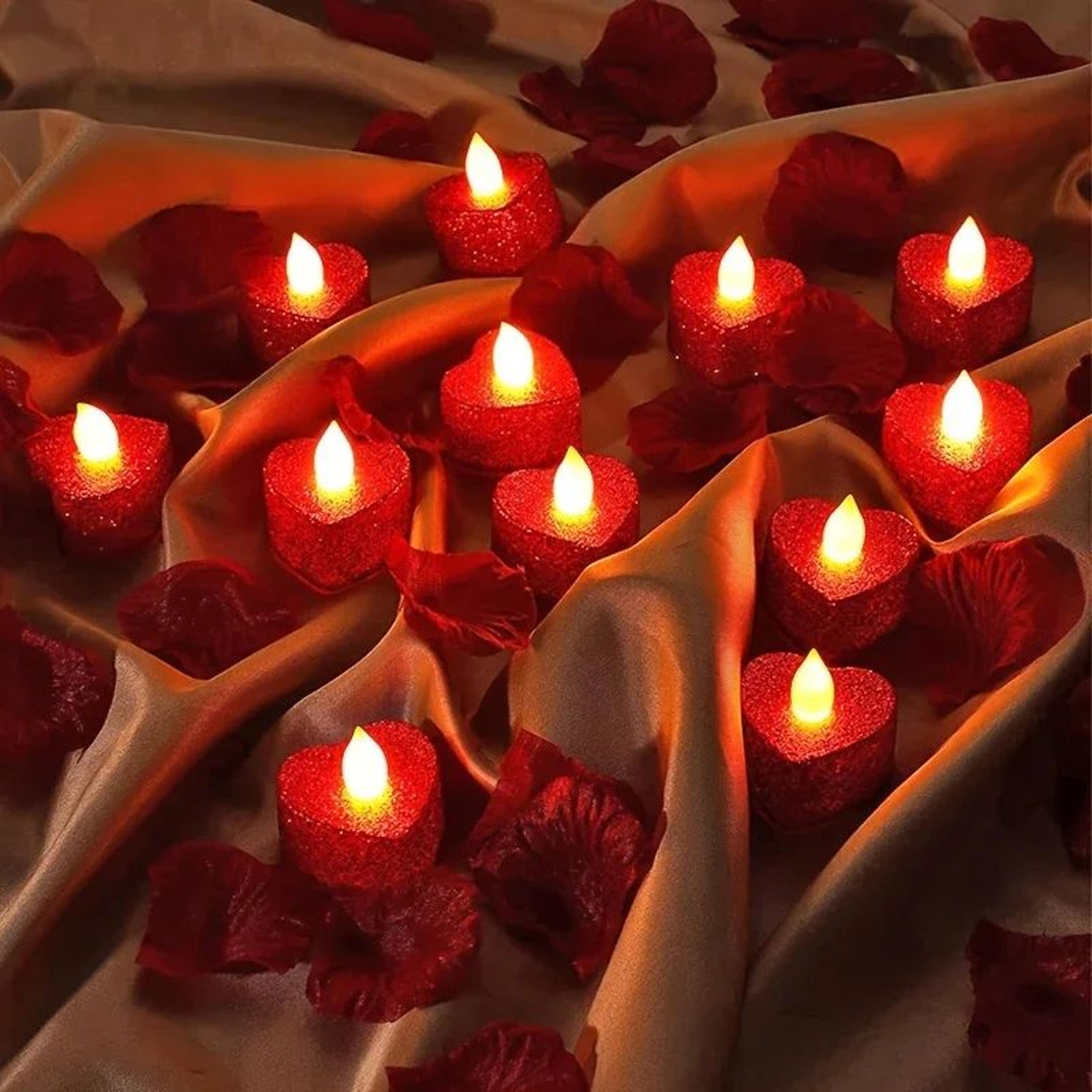 Heart Shape LED Candles Flameless Wedding Decor Romantic Battery Operated Candles 1 6 12 24 Pieces 1