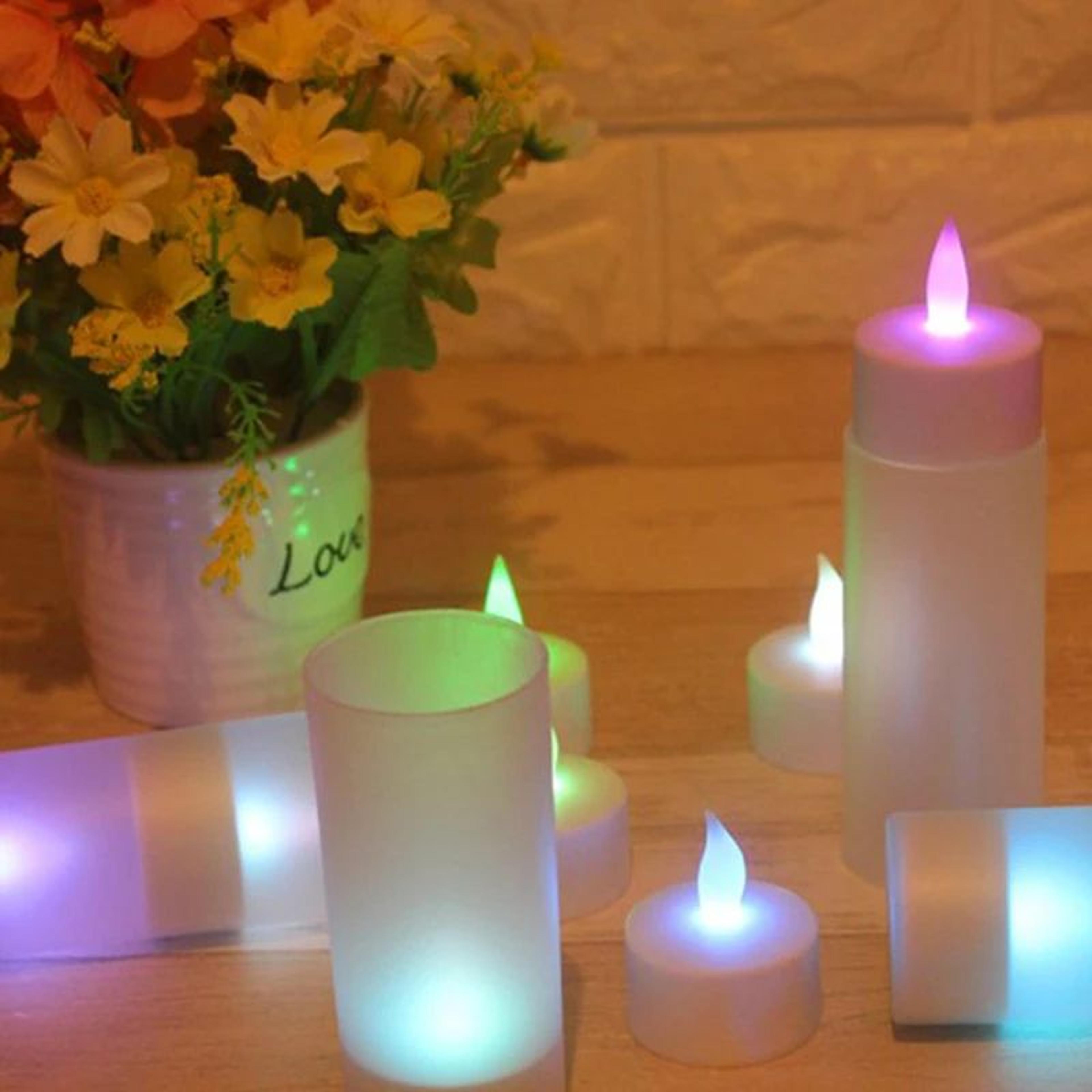USB Rechargeable Tea Lights Flameless LED Candles Warm Flickering Rechargeable Candle Set 1