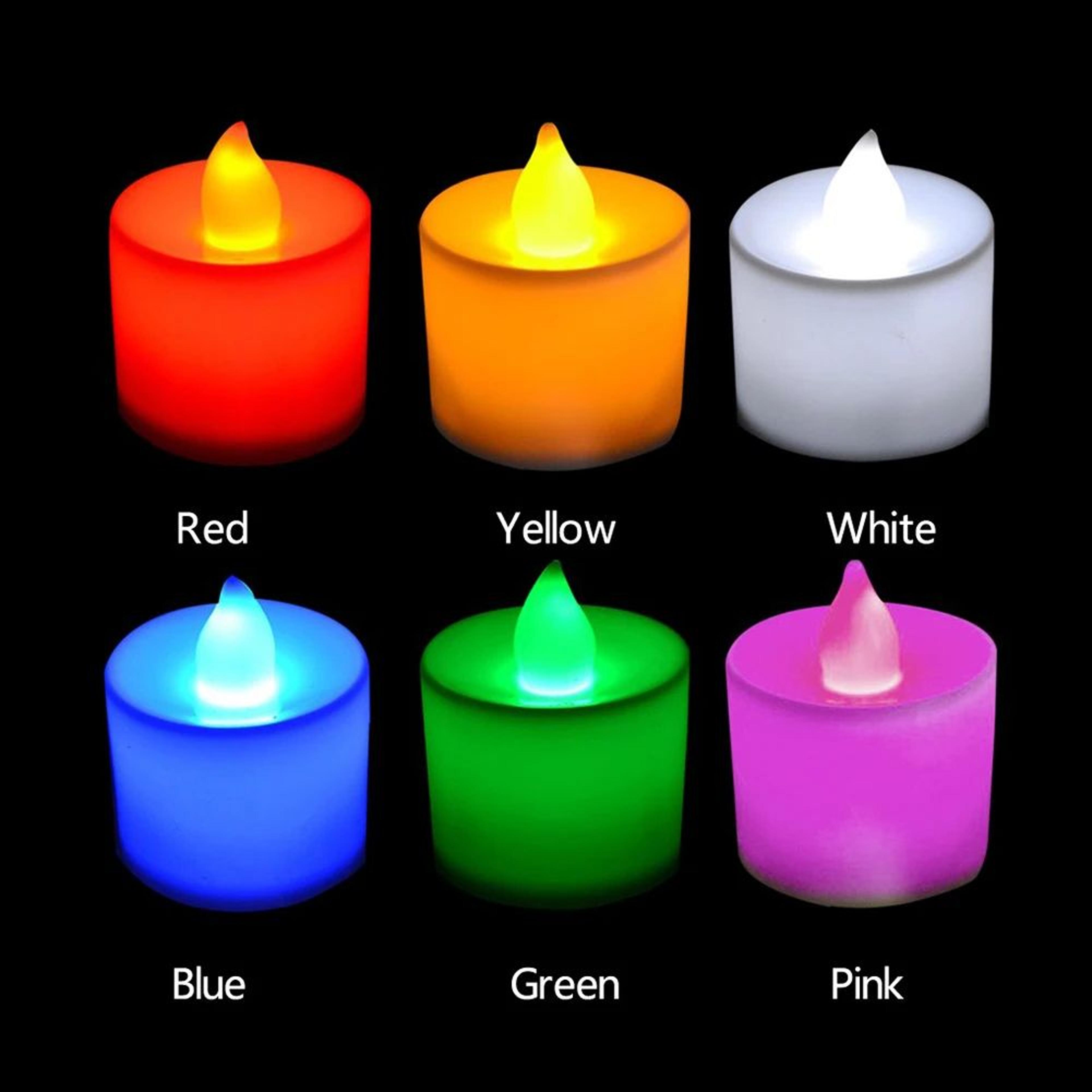 5 Or 10 Piece LED Tea Lights Flameless Battery Operated Candles Multicolor Party Decor 2