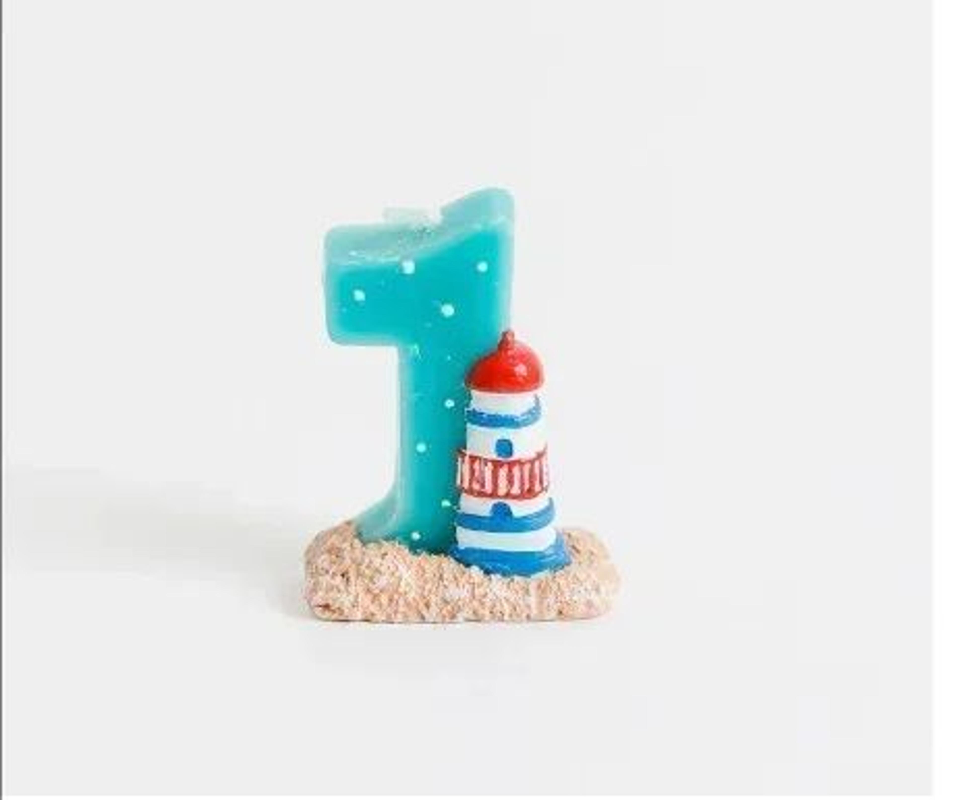 Ocean Theme Number Birthday Candle Cake Topper For Beach And Under The Sea Party Decorations 15