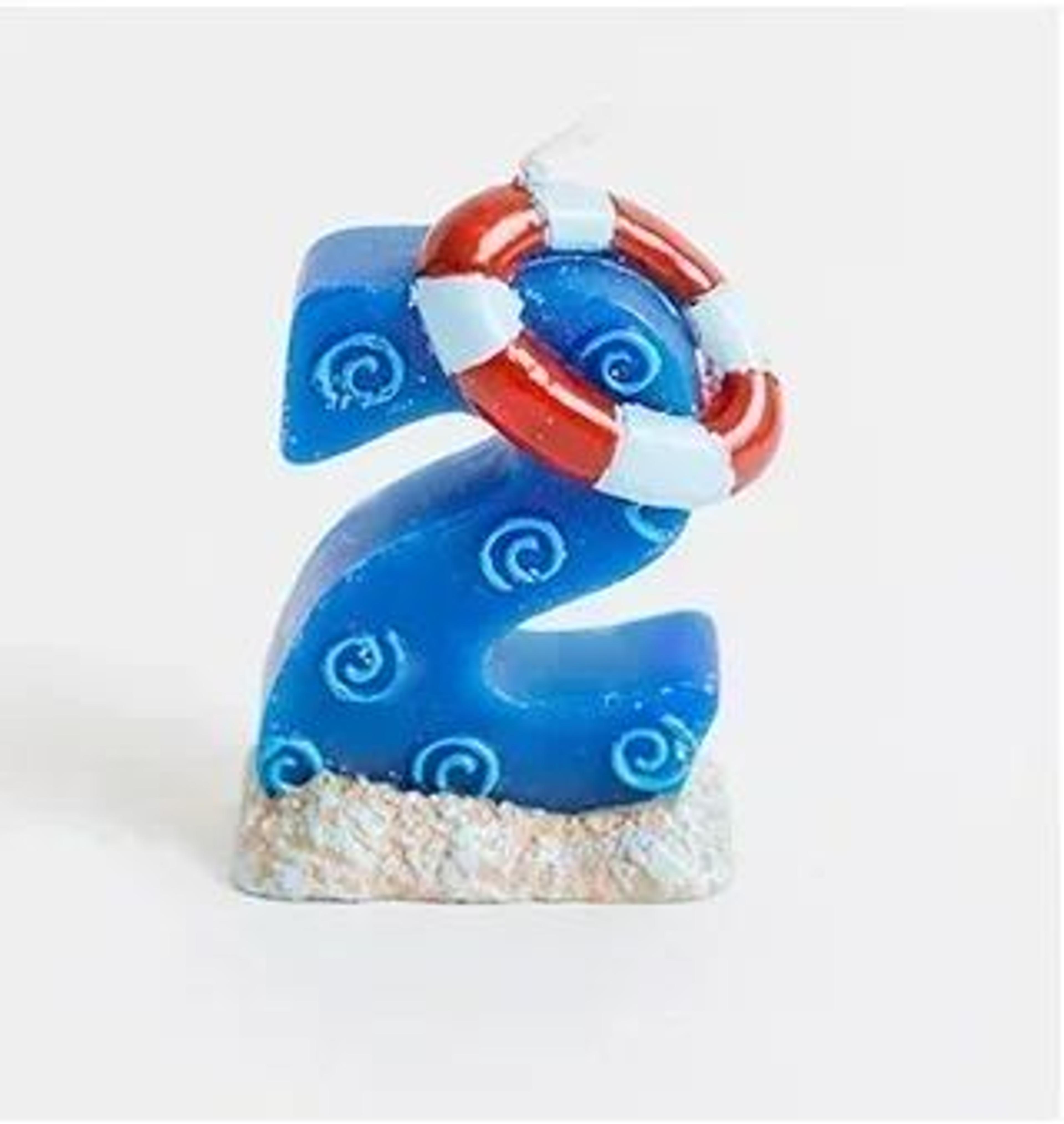 Ocean Theme Number Birthday Candle Cake Topper For Beach And Under The Sea Party Decorations 12