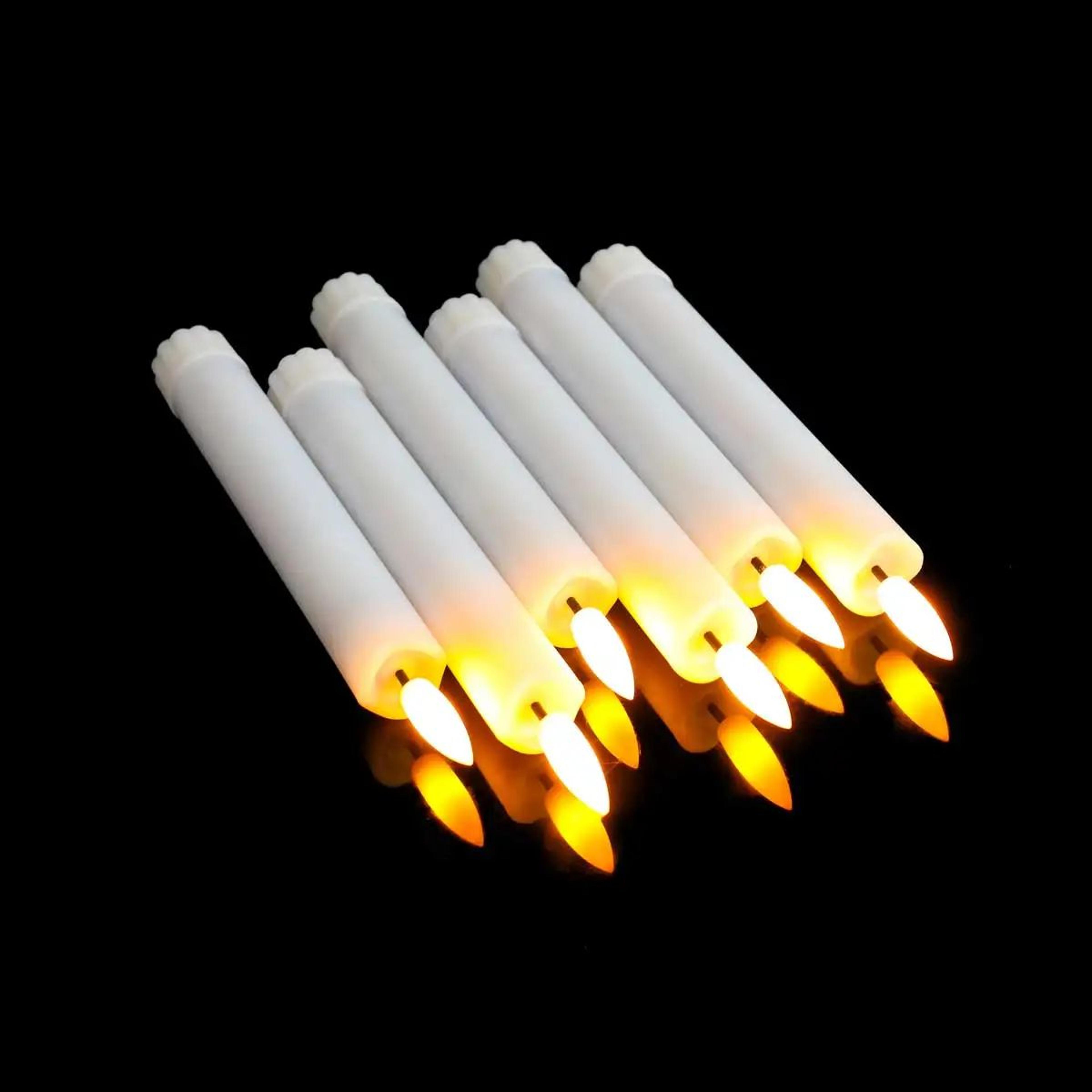 Remote Control Flameless LED Taper Candles Set 3 Or 6 Pieces 65 To 11 Inch 1