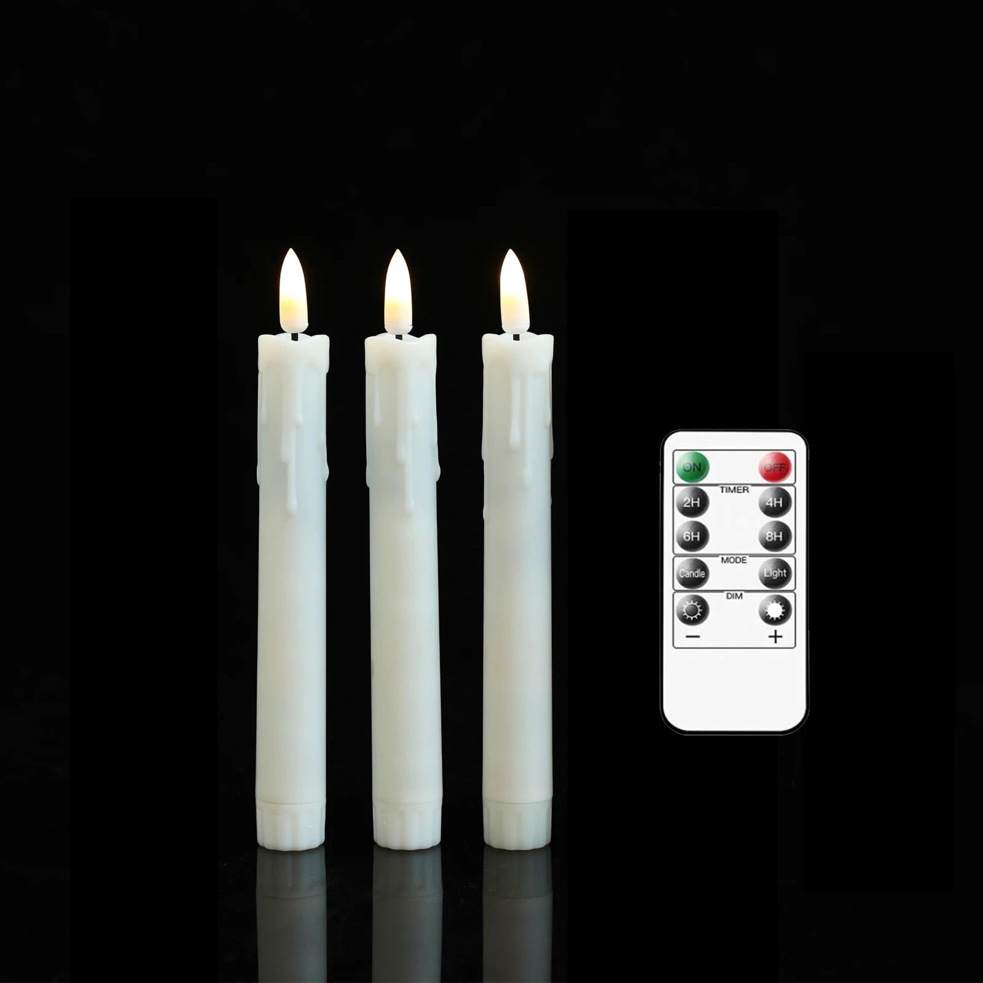 Remote Control Flameless LED Taper Candles Set 3 Or 6 Pieces 65 To 11 Inch 6