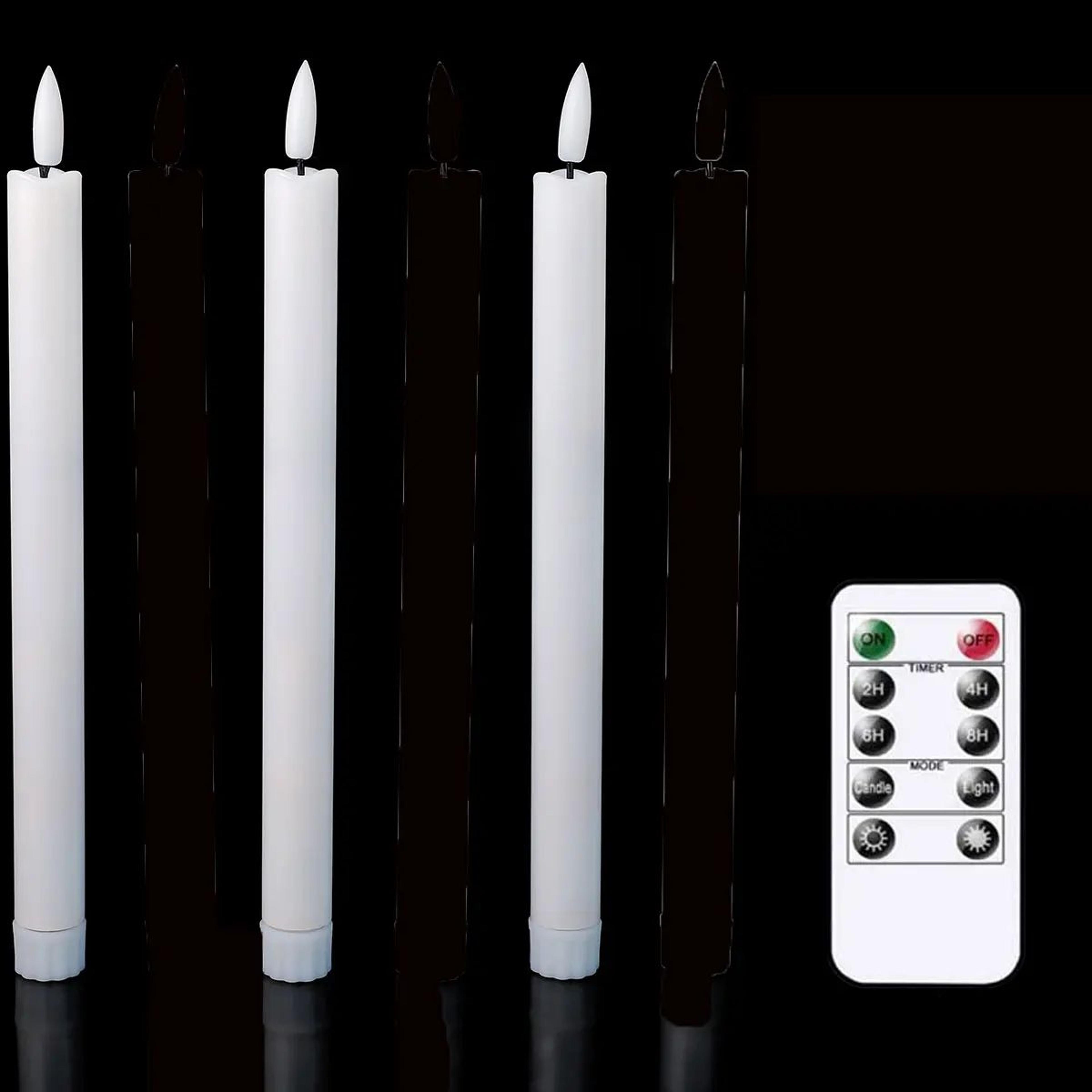 Remote Control Flameless LED Taper Candles Set 3 Or 6 Pieces 65 To 11 Inch 8
