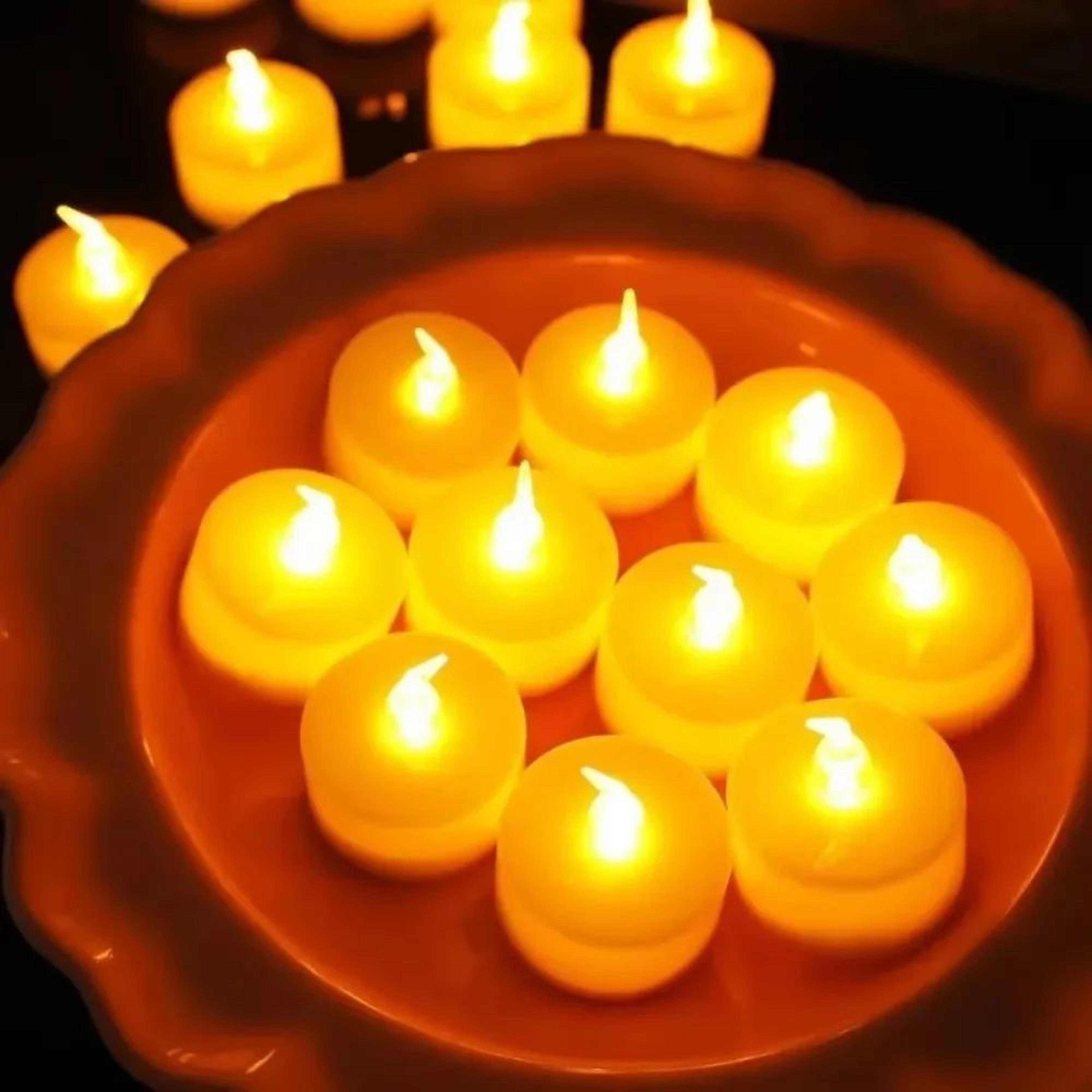 24PCS Flameless LED Tea Lights Battery Powered Flickering LED Candles For Wedding Party Home Decor 3