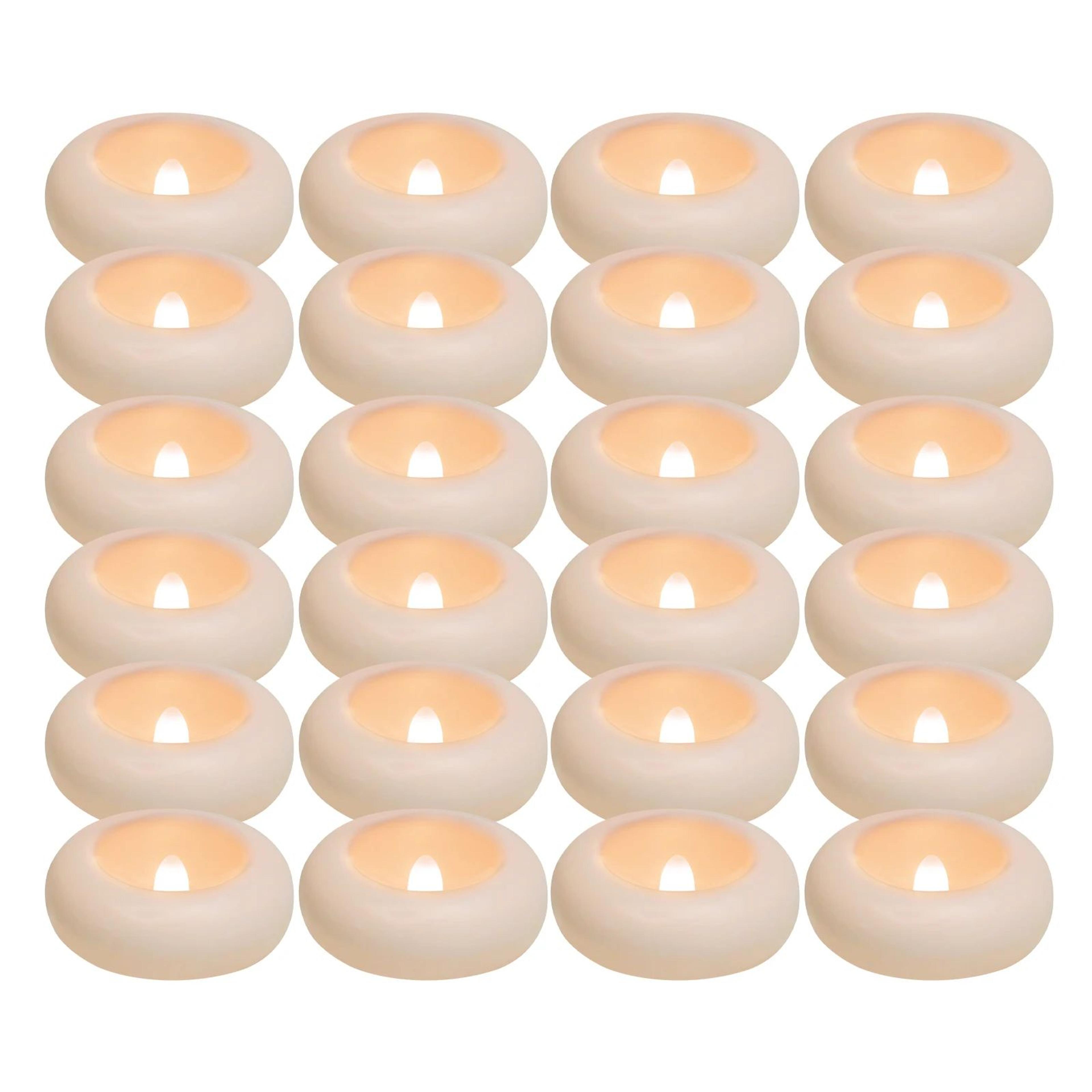 Waterproof Floating LED Candles Flickering Flameless Tea Lights Set For Pool Bath Wedding Decor 7