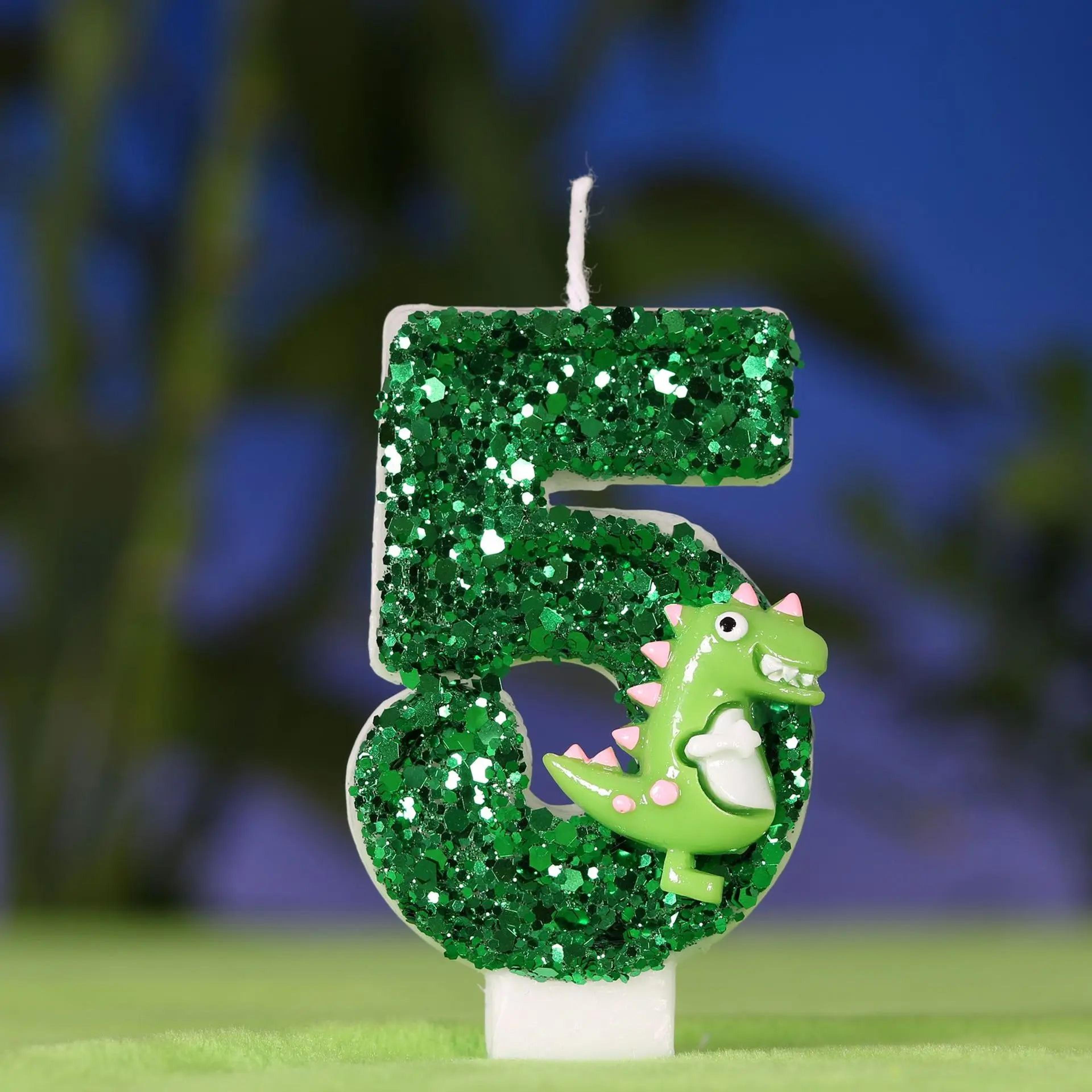 Cute Dinosaur Birthday Candle Number Cake Topper For Kids Party Decoration 1