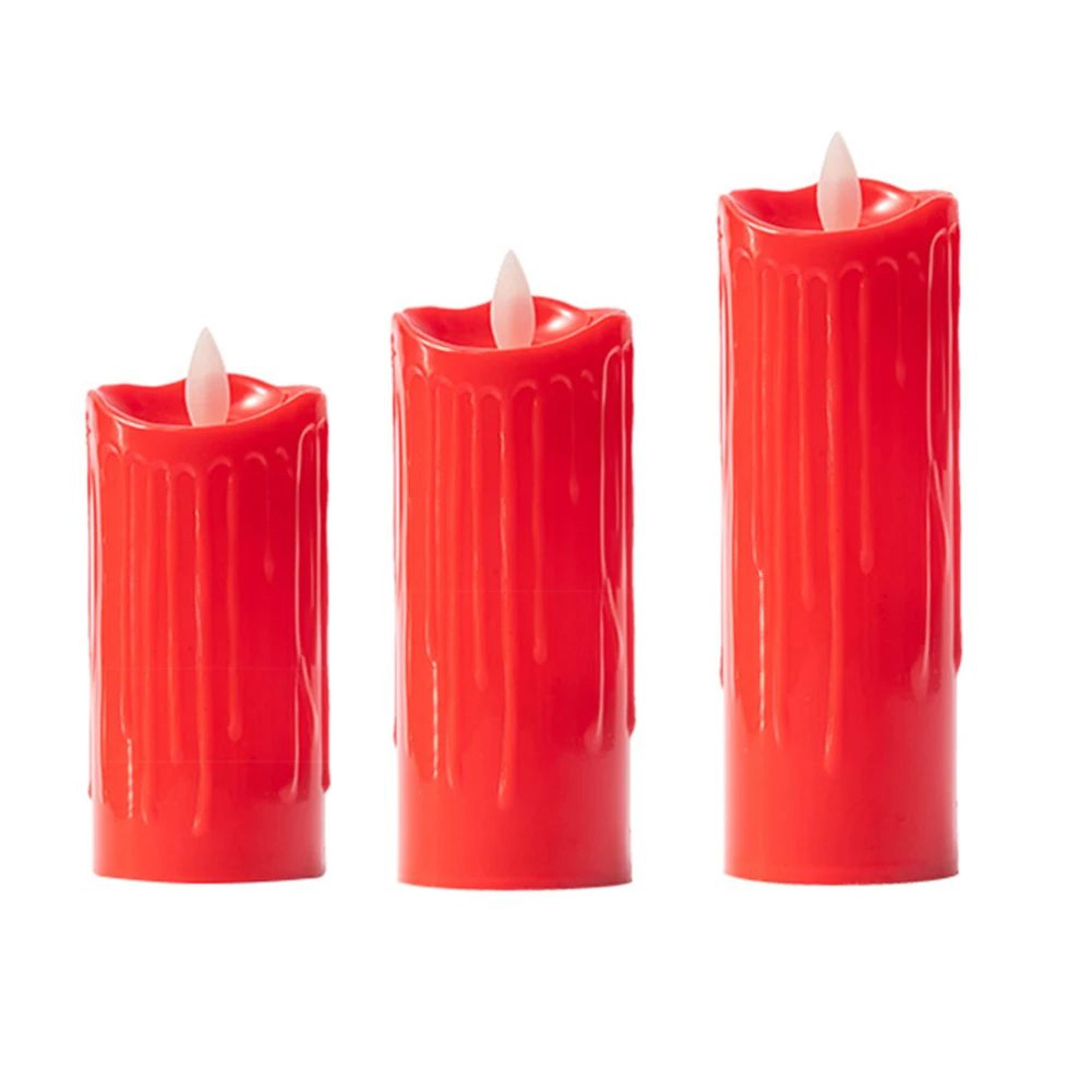 Flameless LED Swinging Flame Candle For Halloween Christmas  Home Decor 1