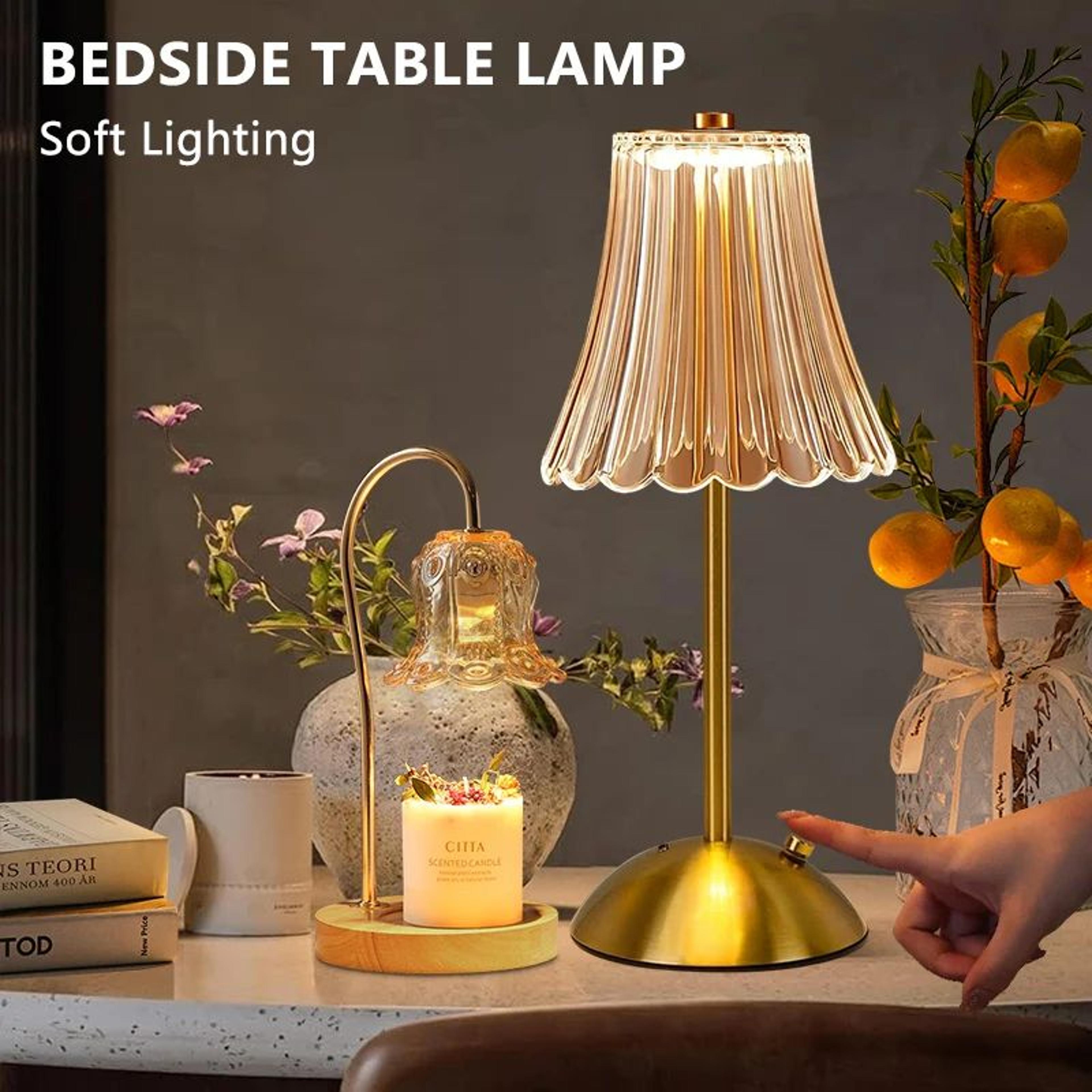Cordless Crystal Table Lamp Rechargeable Touch Lamp With 3 Color Dimmable LED Light 1