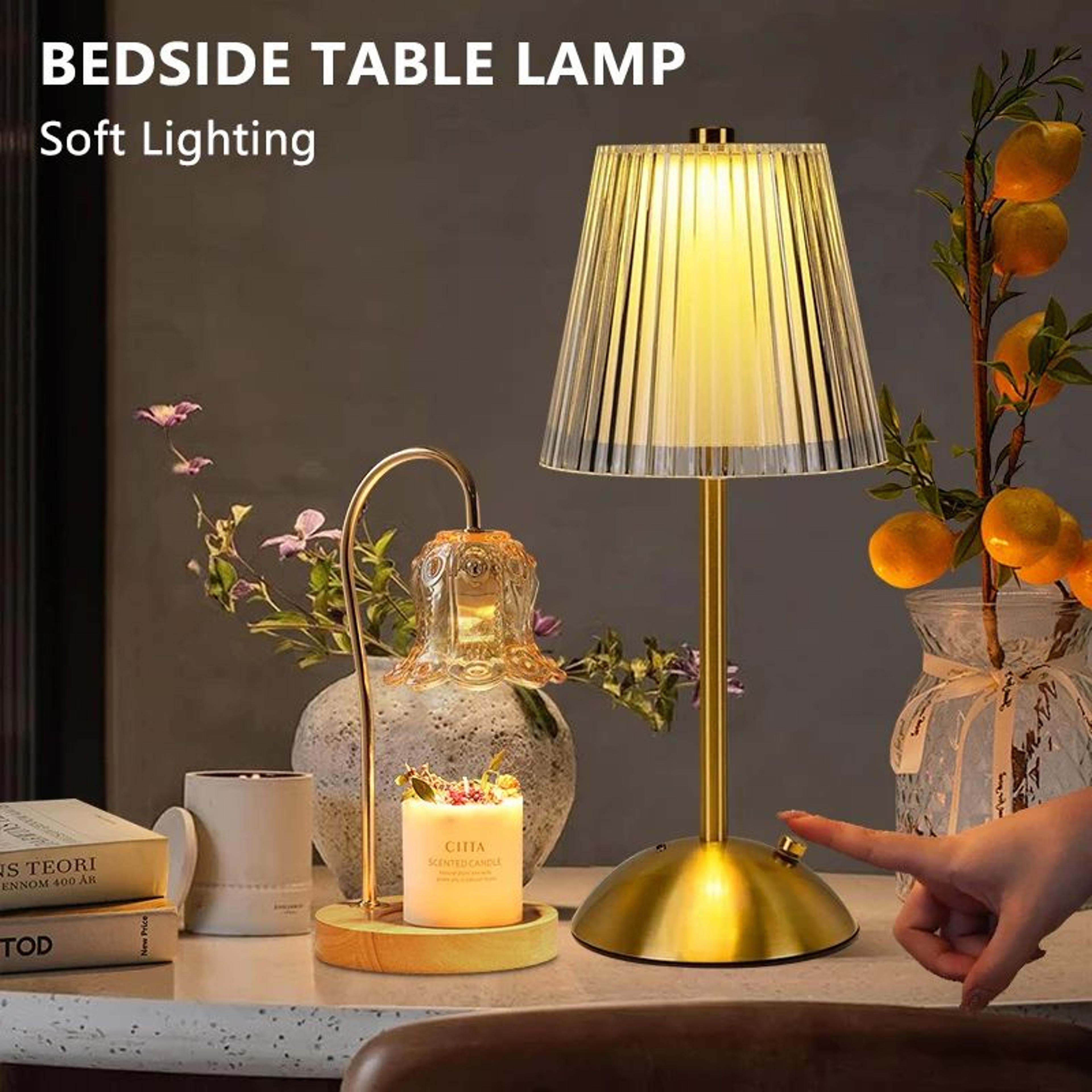 Cordless Crystal Table Lamp Rechargeable Touch Lamp With 3 Color Dimmable LED Light 7